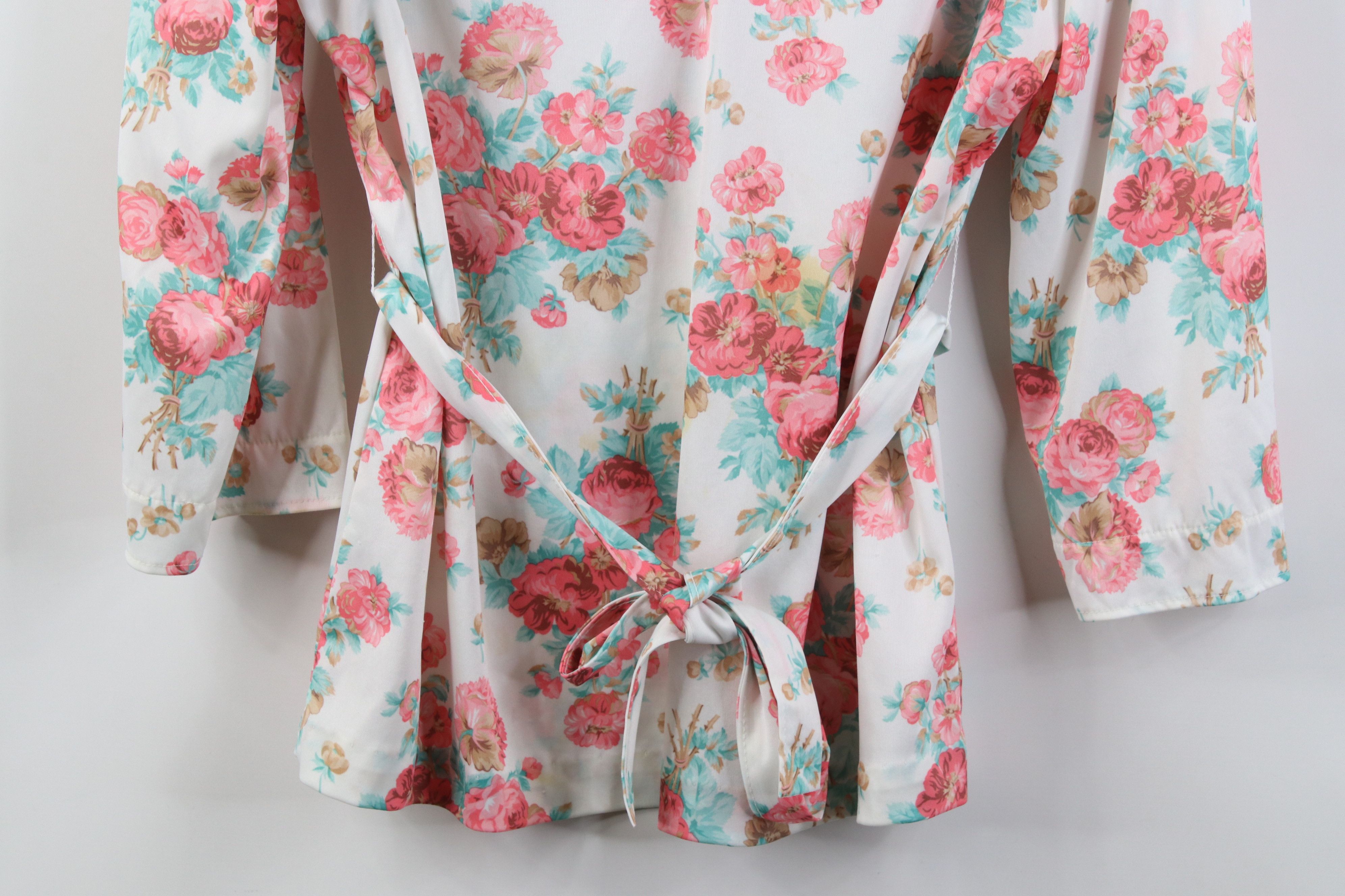 Vintage Vintage 70s Mid Century Modern MCM Flower Knit Shirt Top US Size XL / US 12-14 / IT 48-50 - 3 Thumbnail