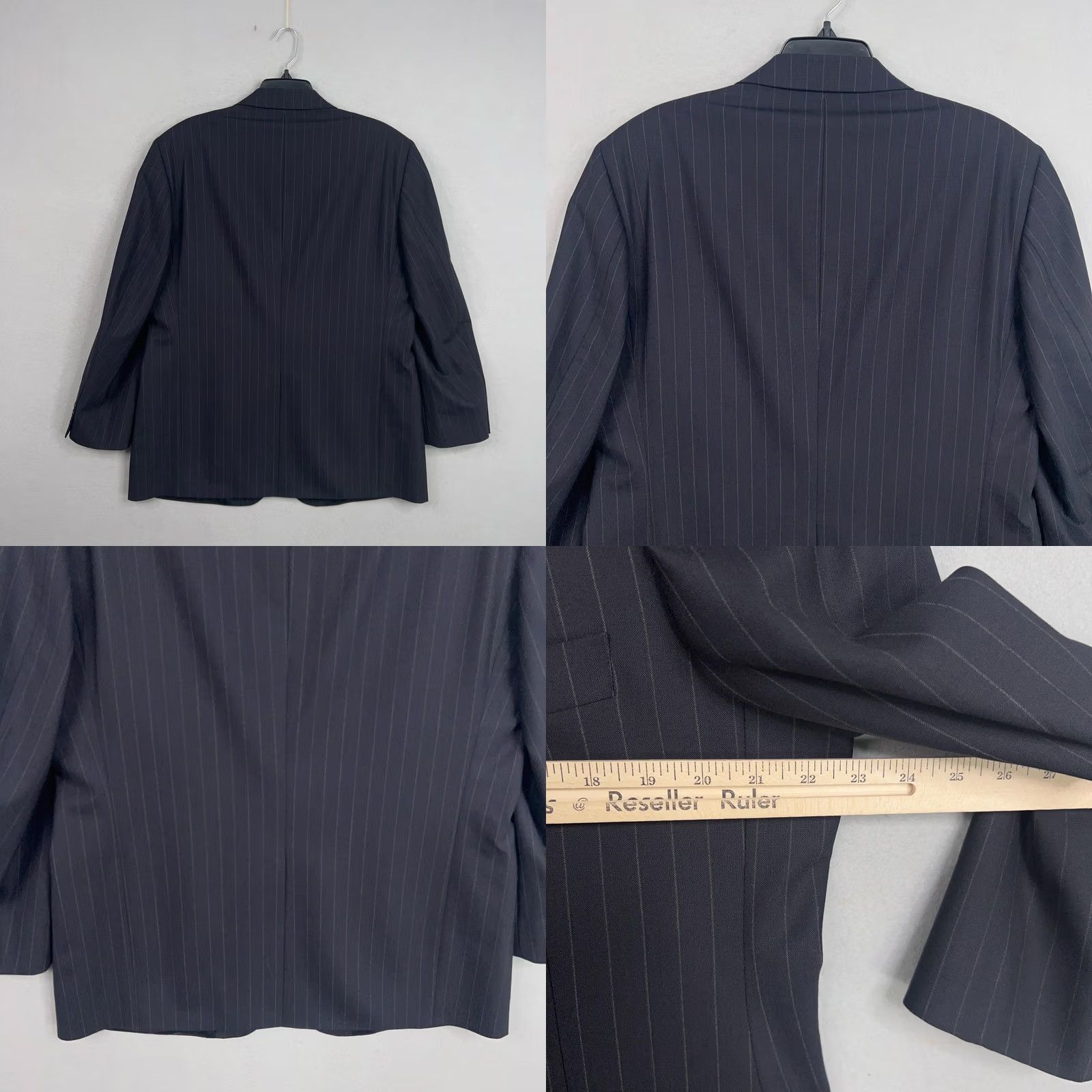 Brooks Brothers Brooks Brothers Jacket Mens 44R Pinstripe Wool Stretch Two Button Notch Blazer Size 44R - 8 Thumbnail