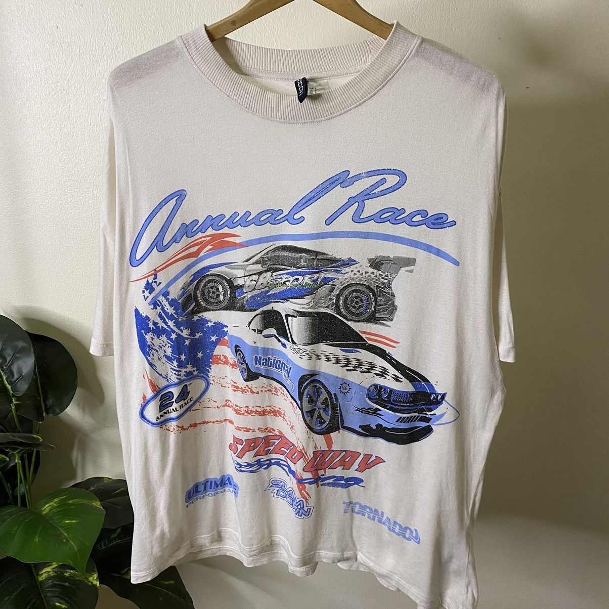 H&M Speed Way Annual Racing x H&M Collaboration Oversized Tee Size US L / EU 52-54 / 3 - 2 Thumbnail