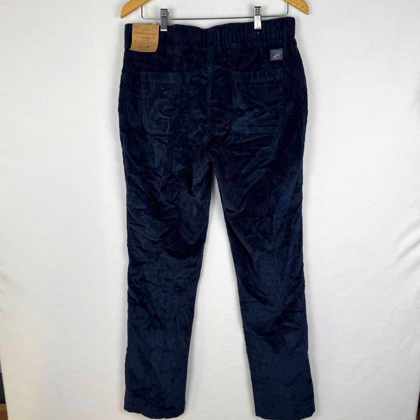 Weatherproof Weatherproof Vintage Pants Navy Blue Corduroy Drawstring Slim Straight Men M Wide? Size US 31 - 2 Thumbnail