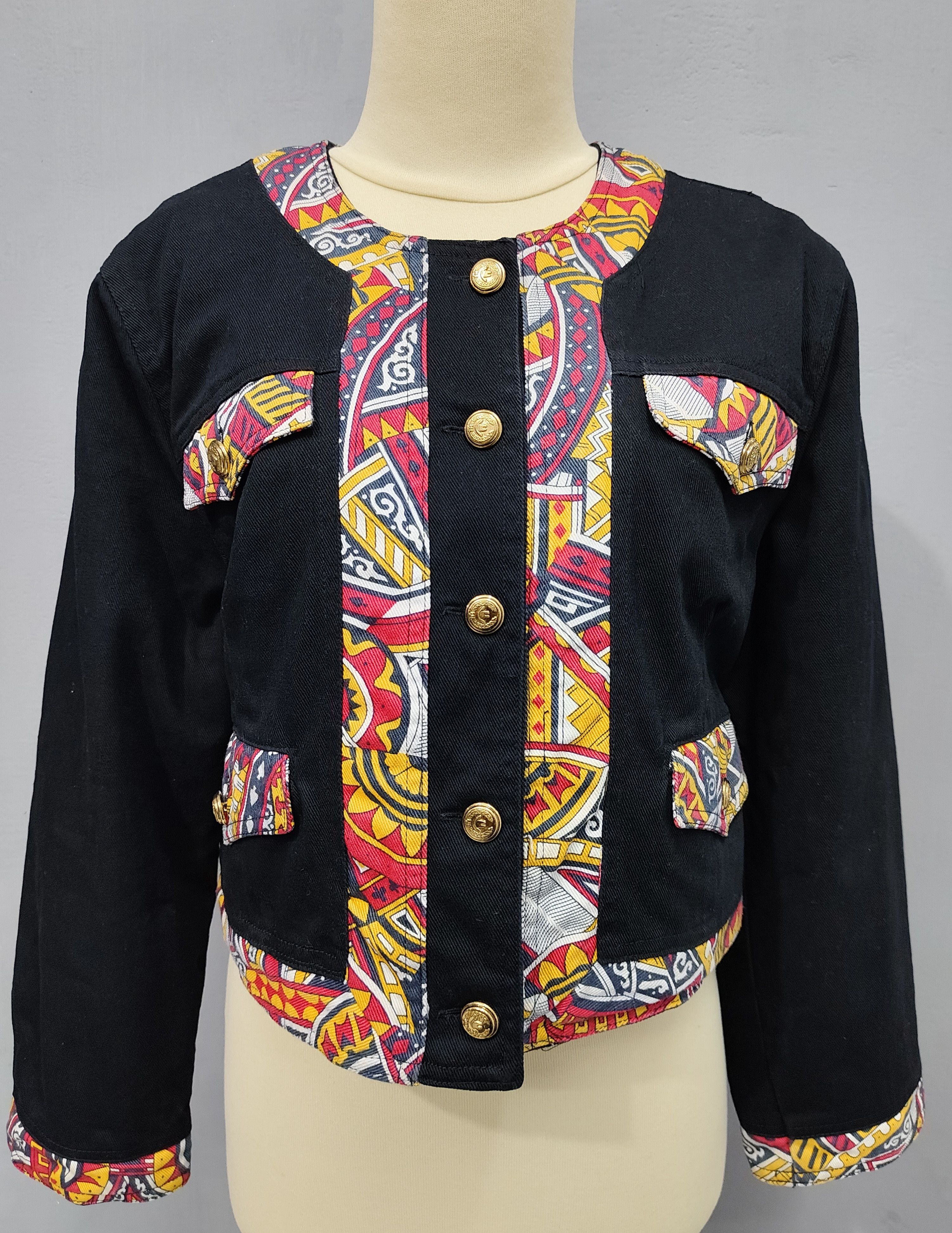 Moschino 90s Moschino- Archive Baroque Trim Graphic Cropped Jacket Size L / US 10 / IT 46 - 11 Thumbnail