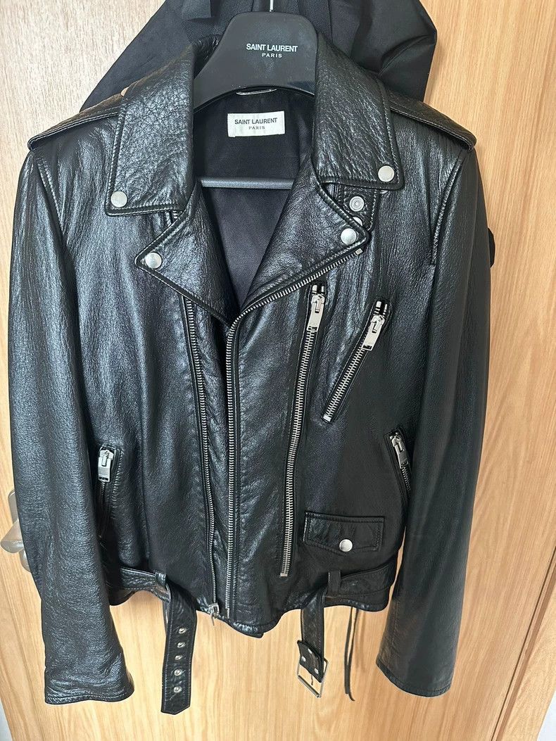 Saint Laurent Paris saint laurent black leather motorcycle jacket Size US M / EU 48-50 / 2 - 5 Thumbnail