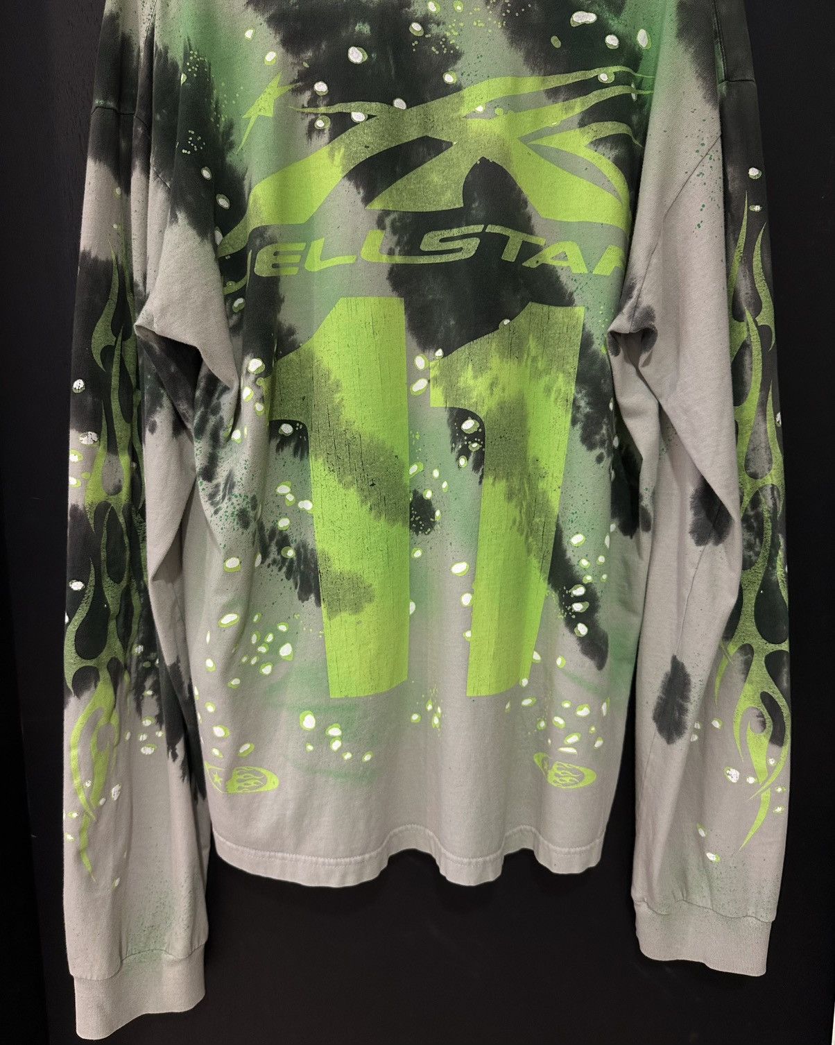 HELLSTAR Hellstar Tye-Dye Moto Long-Sleeve Green Size US L / EU 52-54 / 3 - 6 Thumbnail