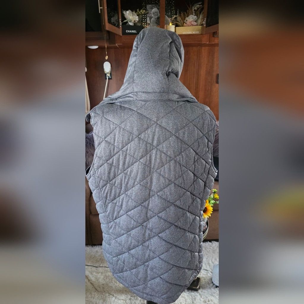 Tek Gear Tek Gear Women's Quilted Gray Vest Size XXL / US 16-18 / IT 52-54 - 4 Thumbnail