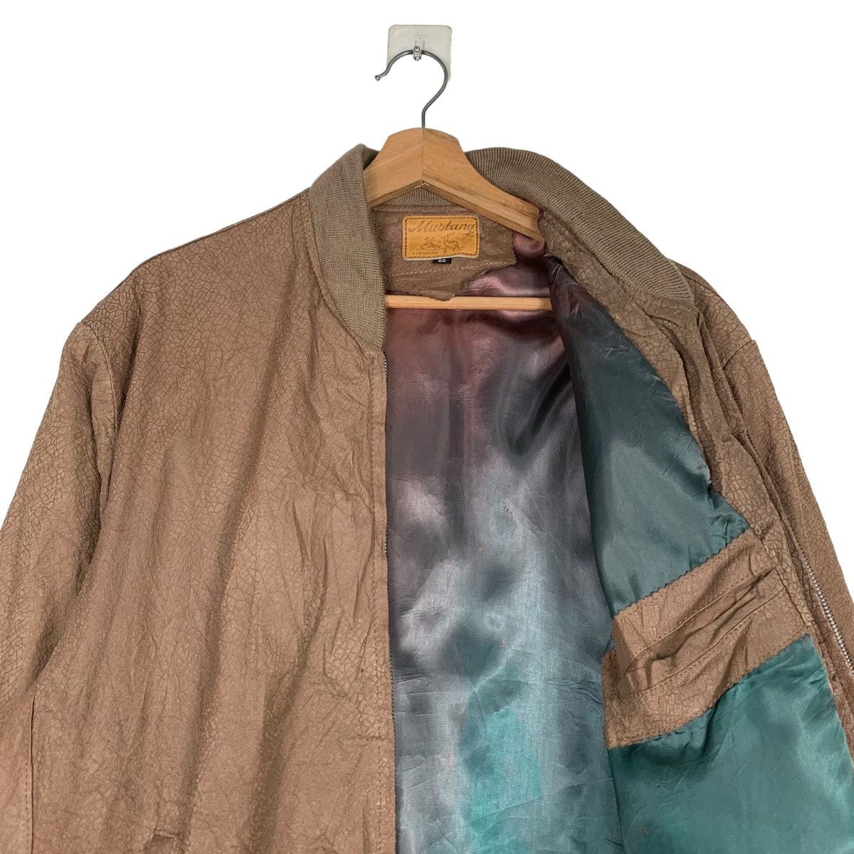 Japanese Brand Vintage MUSTANG Bomber Leather Jacket #0363-C17 Size US L / EU 52-54 / 3 - 10 Thumbnail