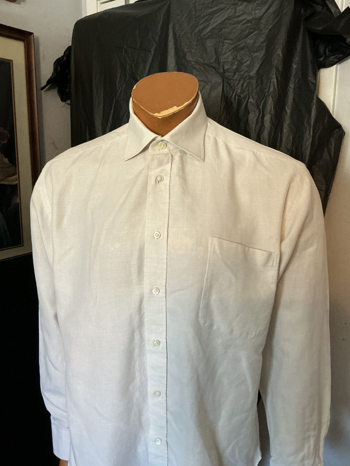 Luigi Borrelli $475 Luigi Borrelli Handmade Made In Italy Dress Shirt Size US M / EU 48-50 / 2 - 13 Thumbnail