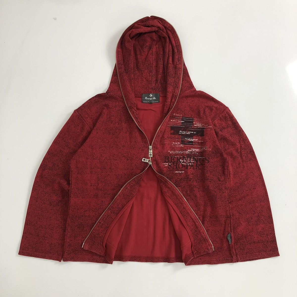 BERNINGS SHO 2000s Bernings Sho Asymmetric Grunge Lgb Cross Goa ZipHoodie Size US L / EU 52-54 / 3 - 1 Thumbnail
