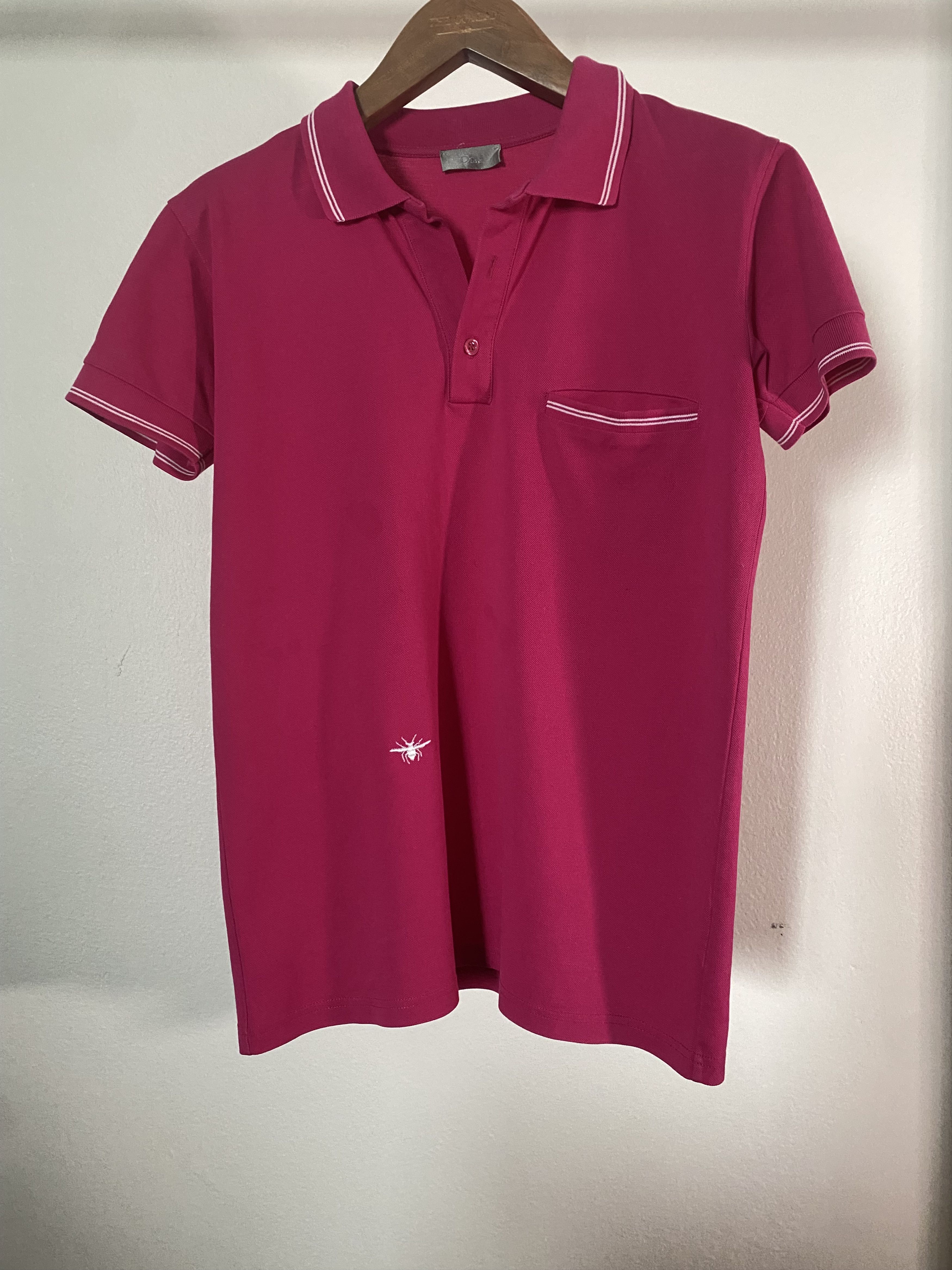 Dior Homme by KVA 2009 Pink Polo Bee Embroidered