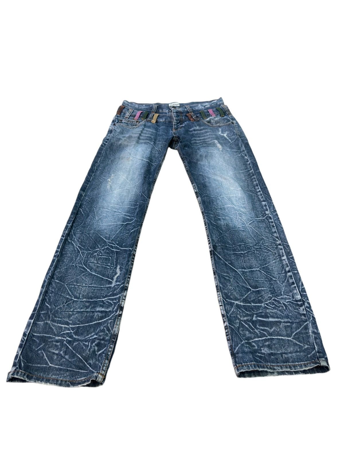 NYLAUS DOUBLE WAIST DENIM JEANS