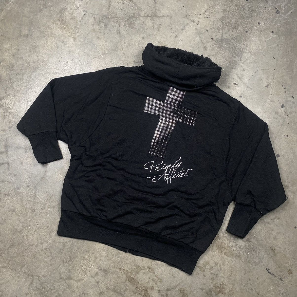 If Six Was Nine × Japanese Brand × Le Grande Bleu (L.G.B.) Rare Japan Streetwear Cross Fur Batwing Zip Up Size M / US 6-8 / IT 42-44 - 3 Thumbnail