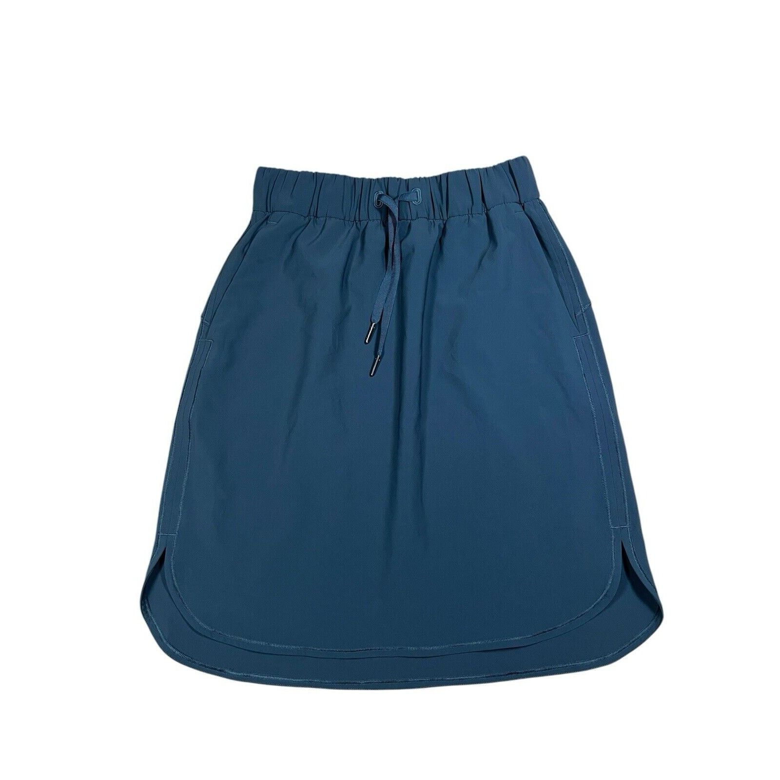 Lululemon Lululemon On The Fly Navy Knee Length Skirt Athletic Size 4 Size 27" / US 4 / IT 40 - 1 Thumbnail