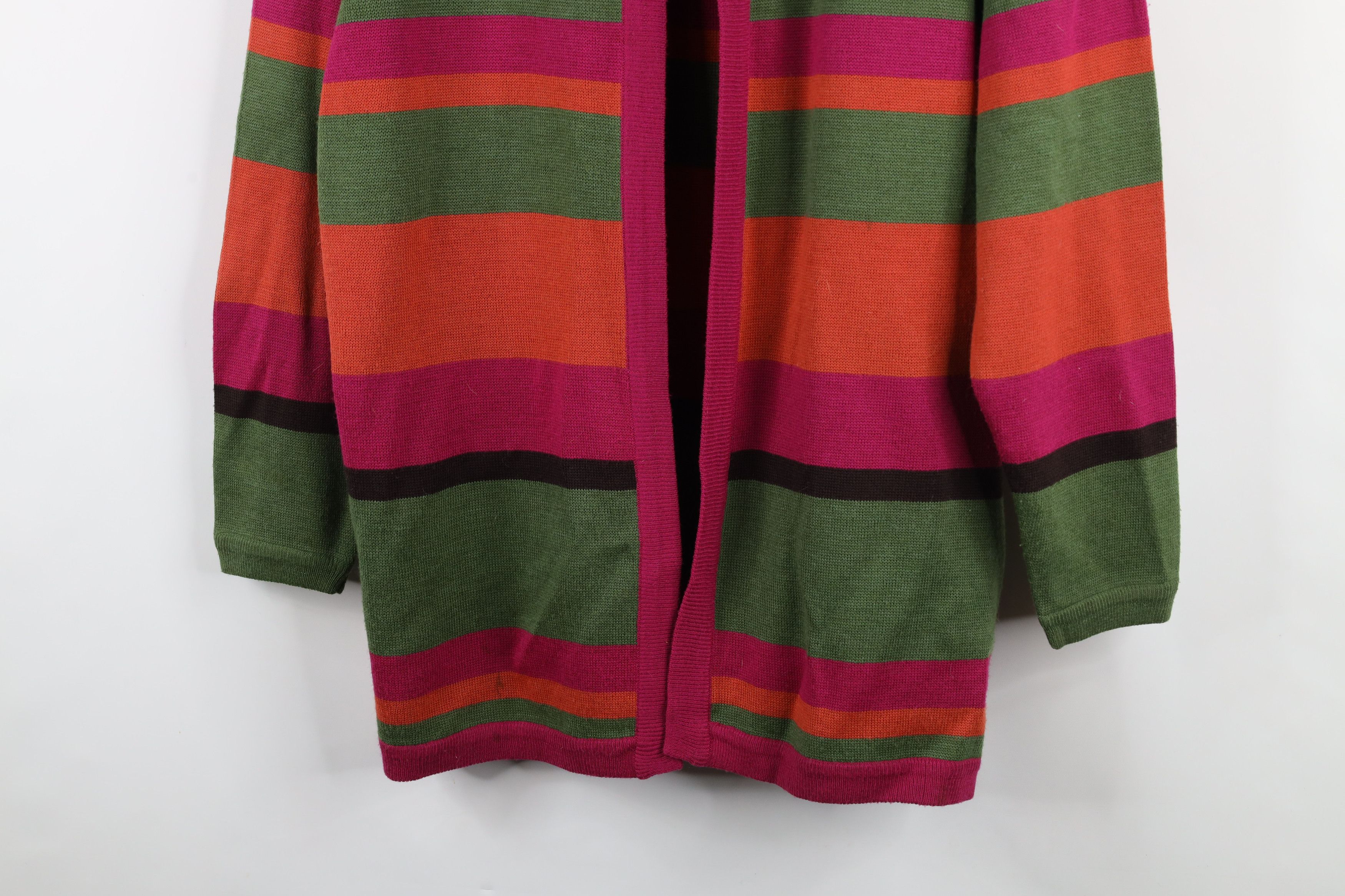 Vintage Vintage 90s Streetwear Rainbow Striped Top Button Sweater Size S / US 4 / IT 40 - 3 Thumbnail