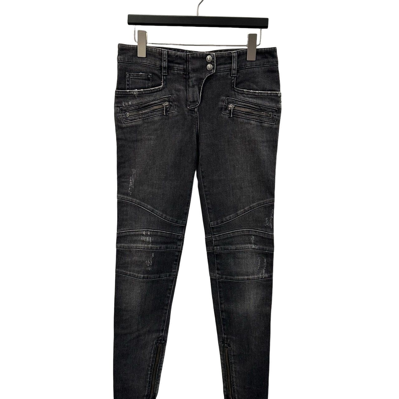 Balmain × Pierre Balmain Pierre Balmain Biker Skinny Jeans Size 27 