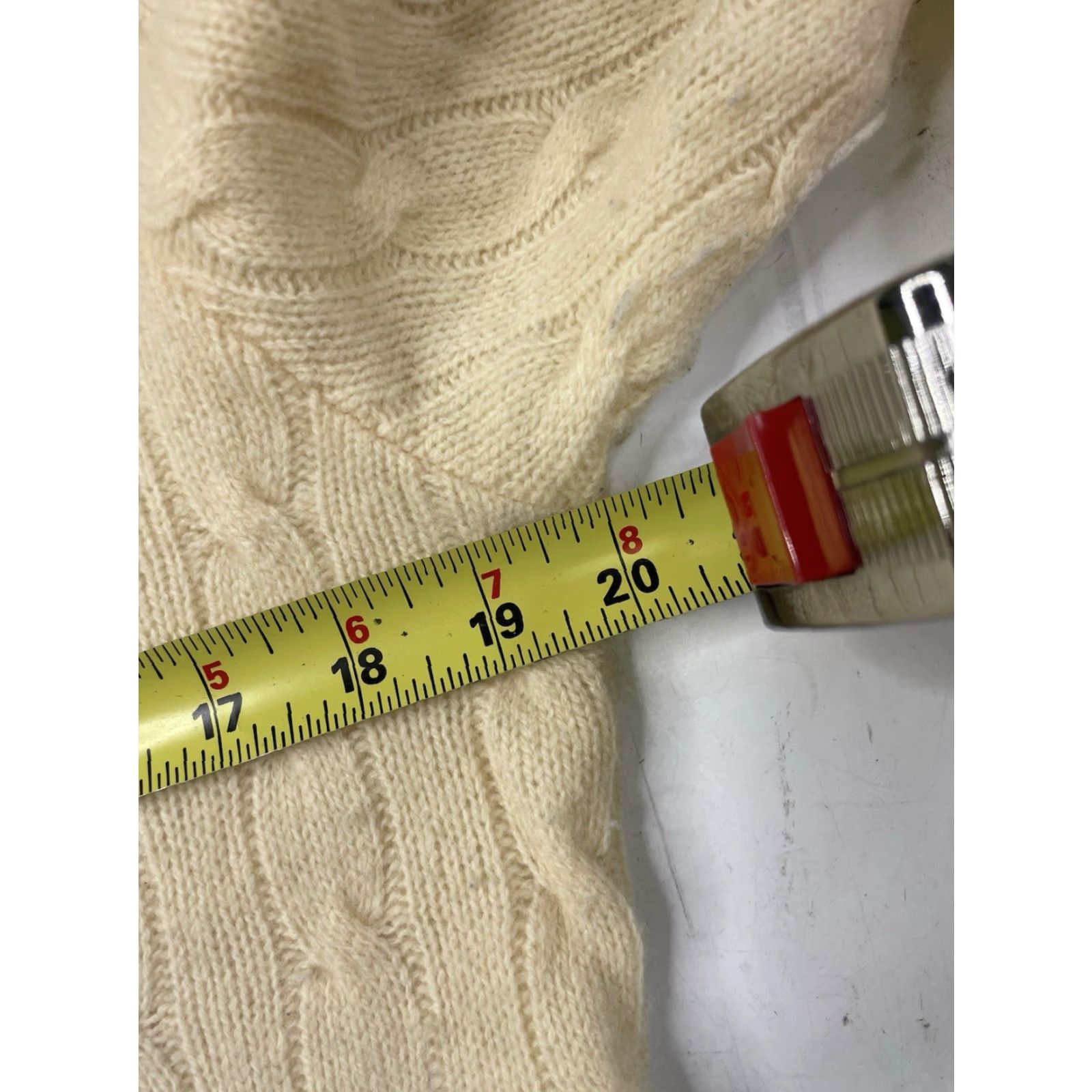 Ralph Lauren Polo Ralph Lauren Womens V Neck Cable Knit Sweater Wool Cashmere Size Large Size L / US 10 / IT 46 - 6 Thumbnail