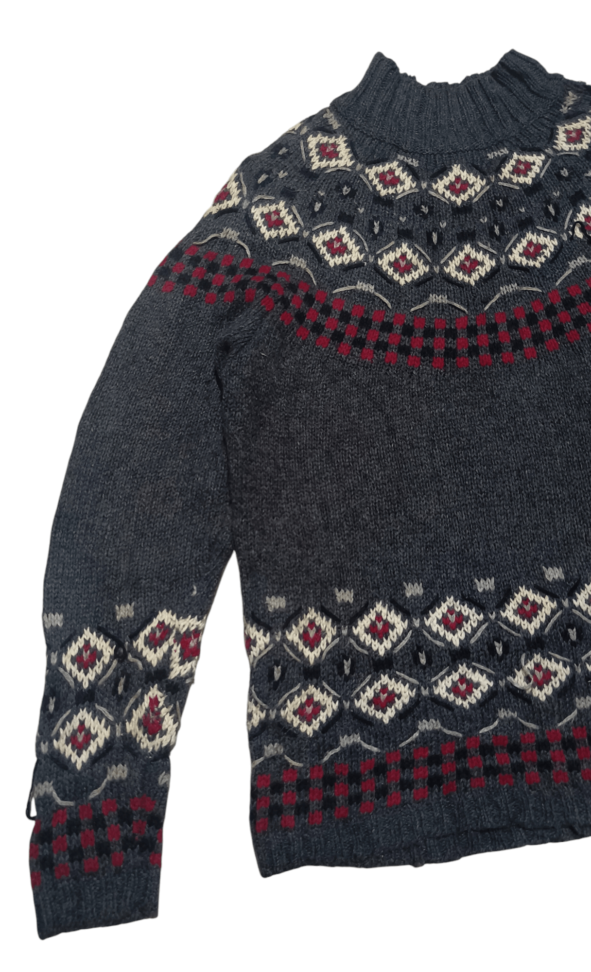 Basic Editions Vintage 80s BASIC EDITIONS Women's Ethnic Knit Sweater Size L / US 10 / IT 46 - 6 Thumbnail