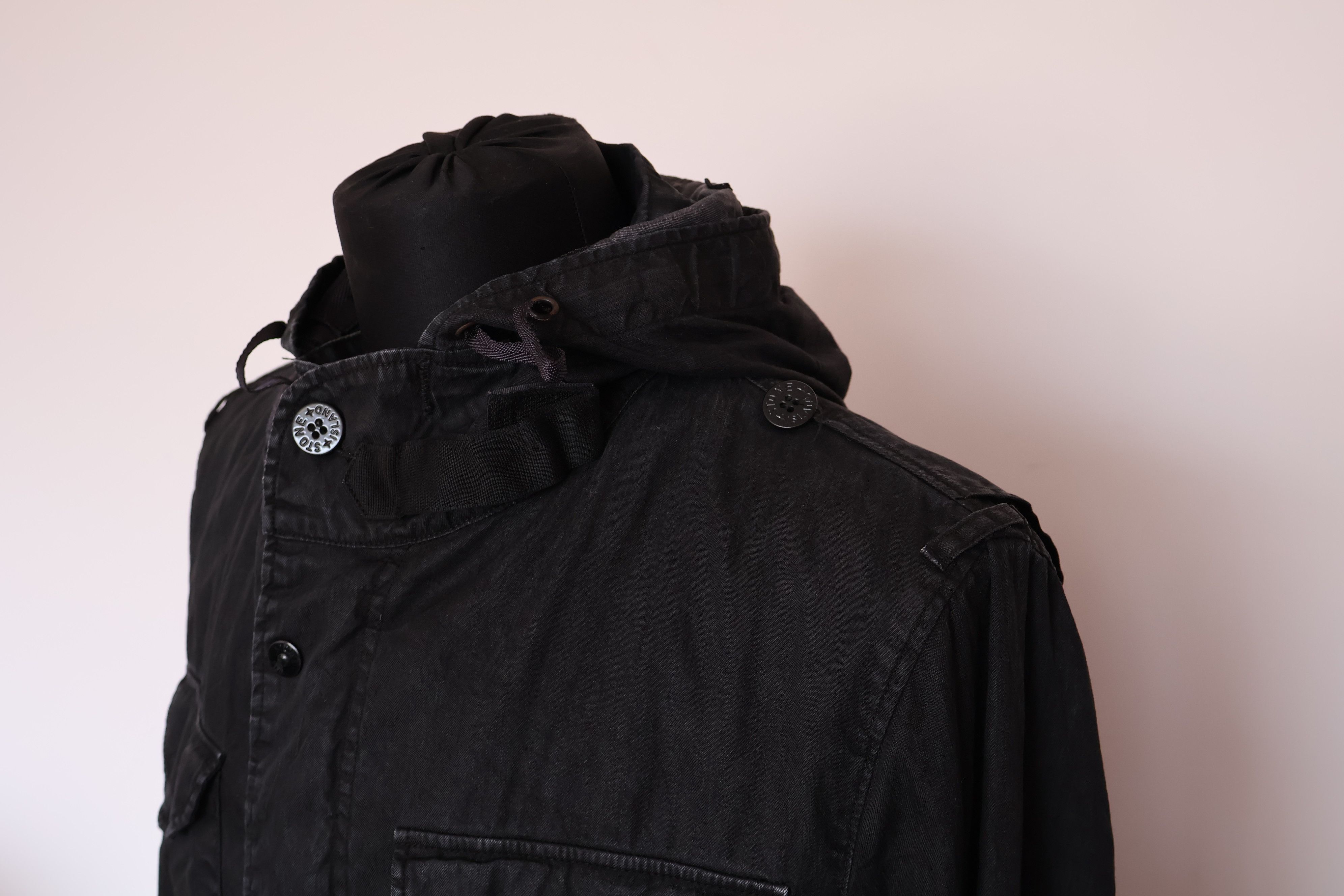 Massimo Osti × Stone Island × Vintage Stone Island Lino Flax Field Hooded Jacket Coat M65 Rare Size US M / EU 48-50 / 2 - 7 Thumbnail