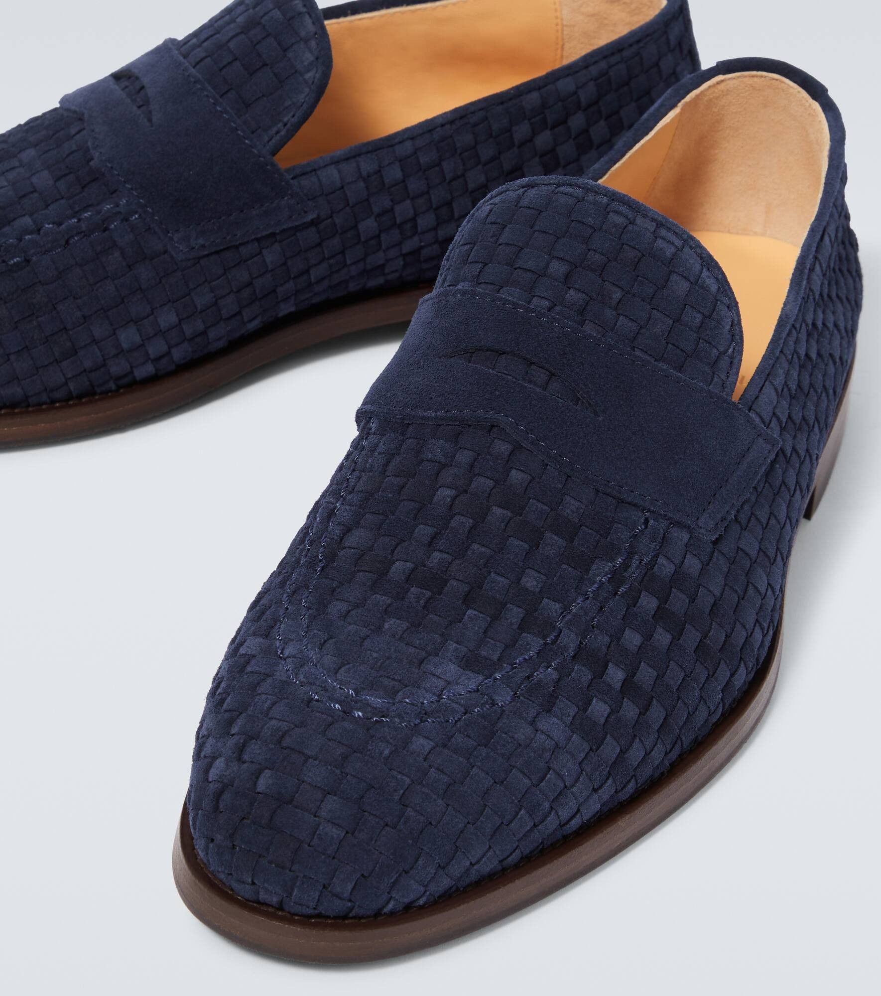 Brunello Cucinelli o1w1db10925 Pair Of Loafers in Medium Blue Size US 8 / EU 41 - 3 Thumbnail