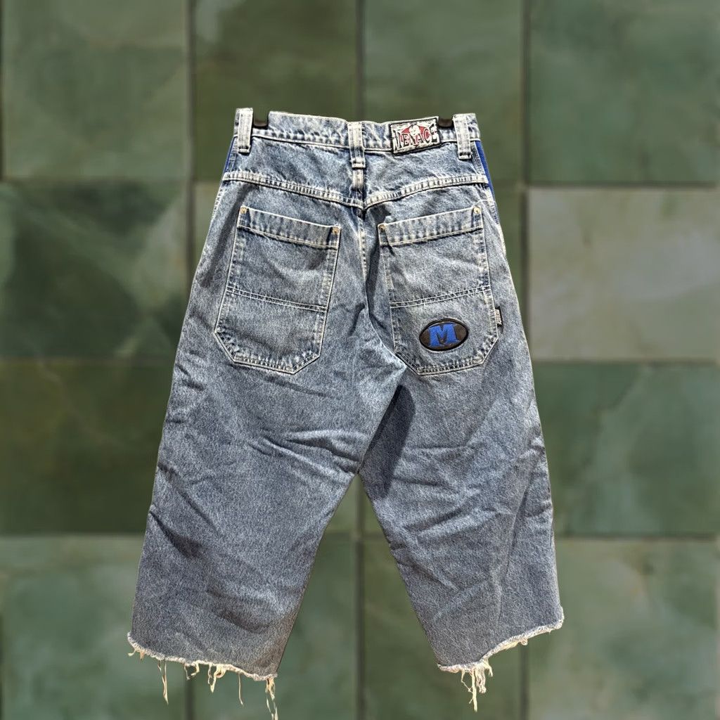Vintage VINTAGE Menace 90s Baggy Wide-Leg Denim Jeans Distressed Sz 30 Mens Jeans Blue 30s Distressed Size US 30 / EU 46 - 1 Thumbnail