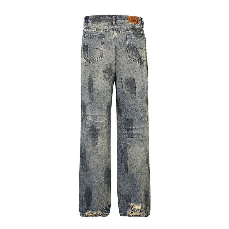 Vintage American high street distressed denim jeans for men Size US 32 / EU 48 - 2 Thumbnail