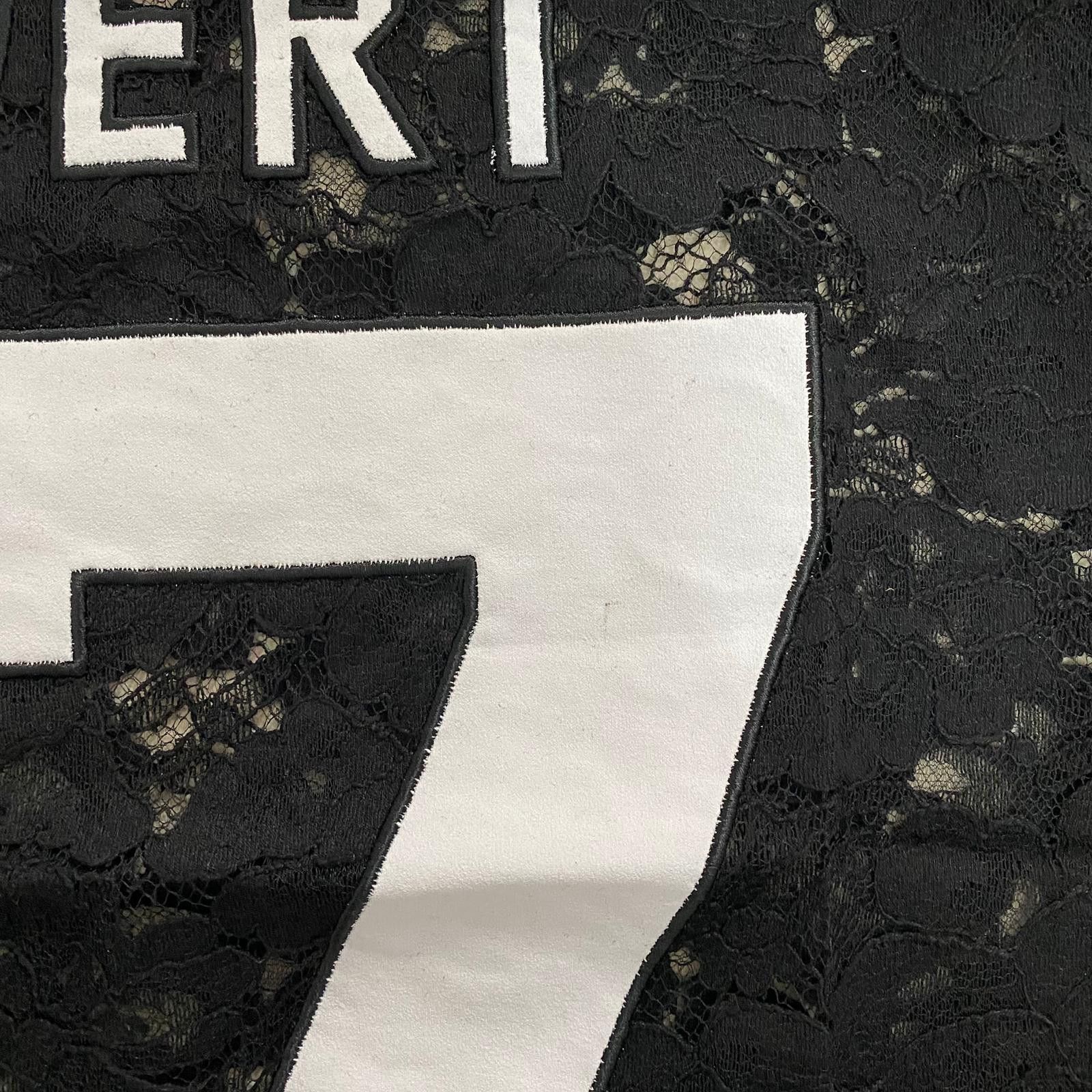 Givenchy Black Embroidered Pervert 17 Lace T-Shirt Size M / US 6-8 / IT 42-44 - 7 Thumbnail