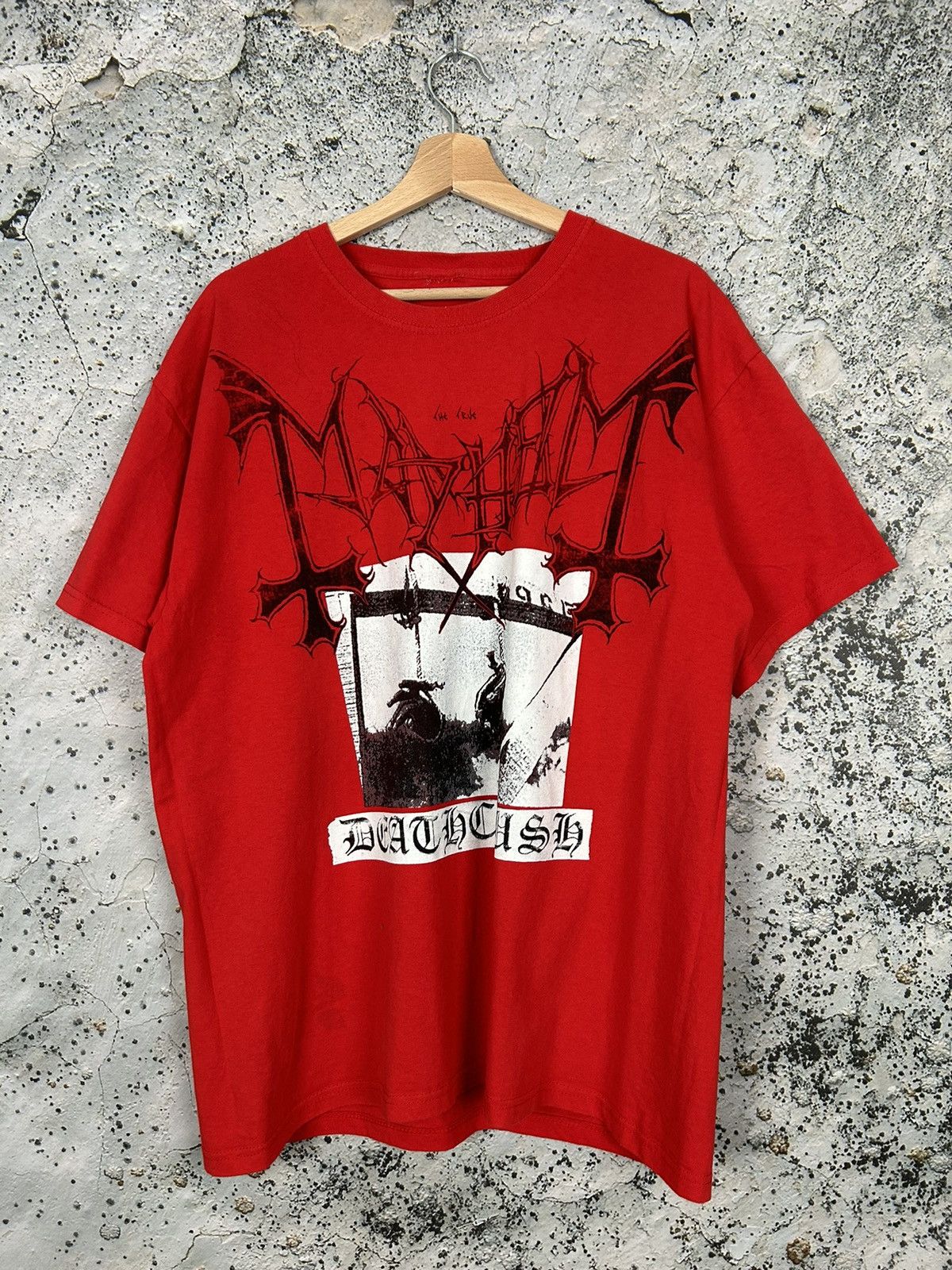 Band Tees Vintage Mayhem Deathcrush Black Metal Hardcore Band Tee Rare Size US XL / EU 56 / 4 - 1 Thumbnail