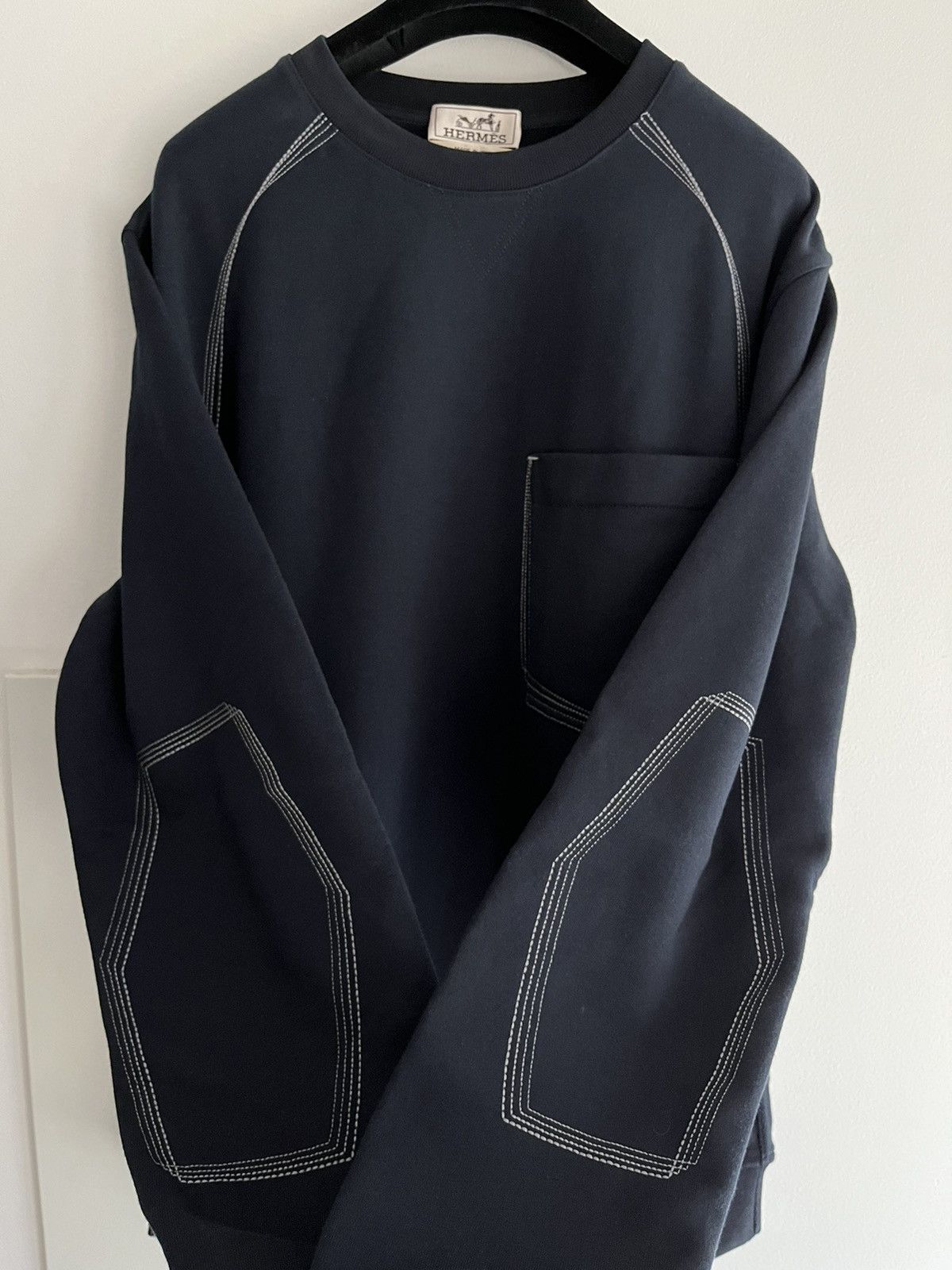 Hermes Hermes Super Runway Brand New Stitching Crewneck Sweatshirt Size US L / EU 52-54 / 3 - 1 Thumbnail