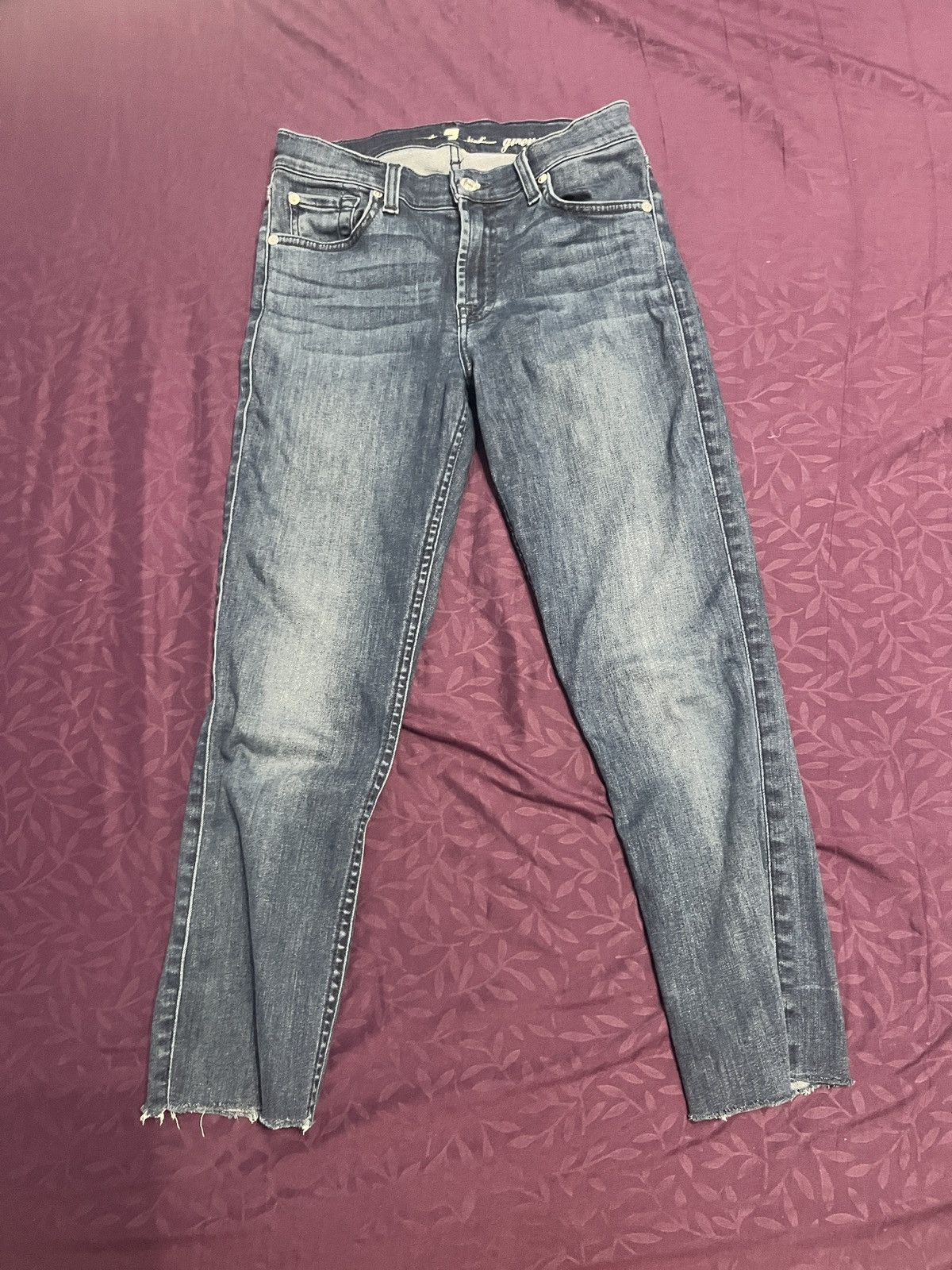 7 For All Mankind 7 For All Mankind Roxanne Mid Rise Slim Leg Jeans Sz 27 Size 27" / US 4 / IT 40 - 2 Thumbnail