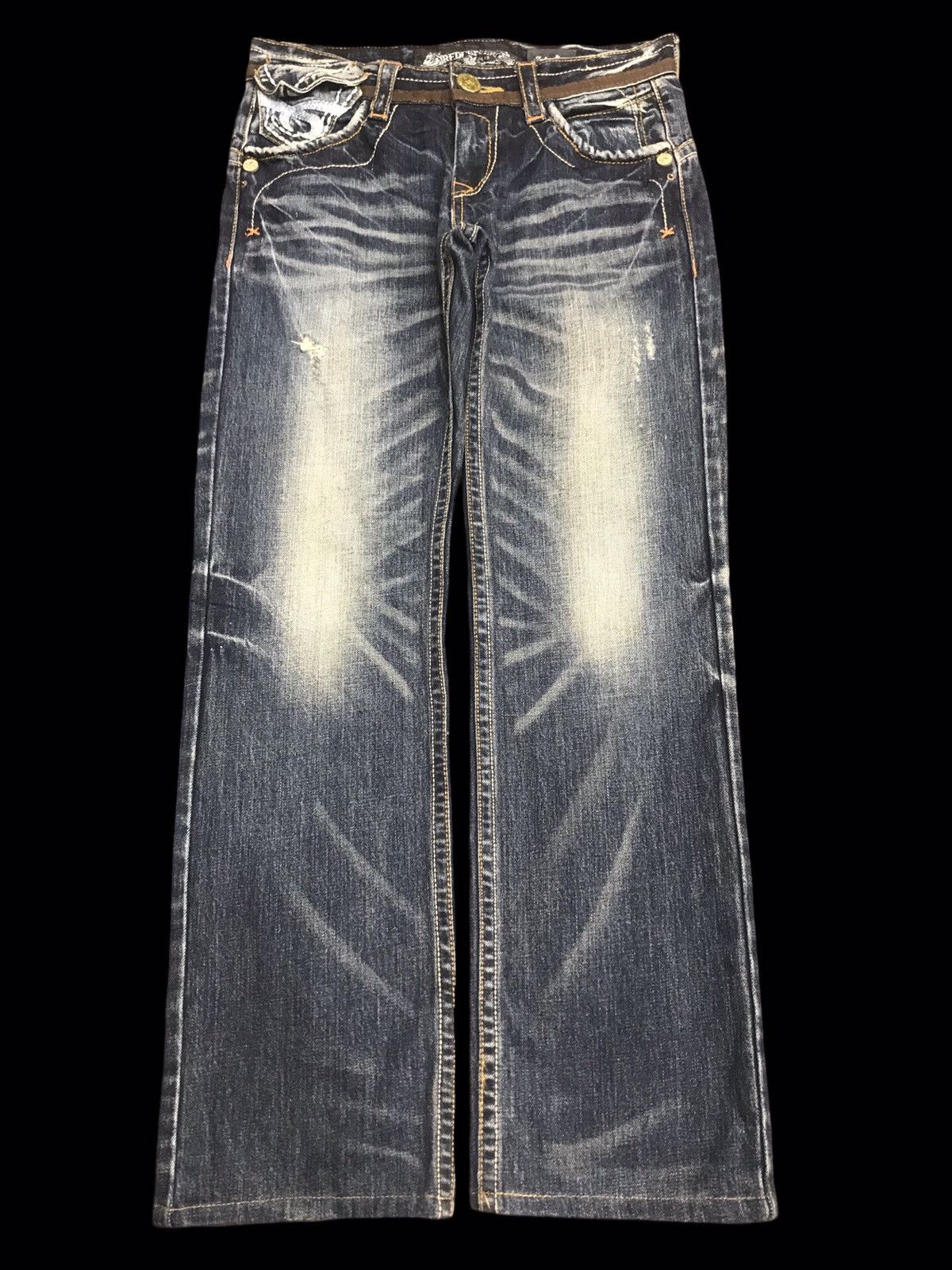 Japanese Brand 💥ARCHIVAL💥VERY RARE THE REDPEPPER SICK DESIGN DENIM F204 Size US 31 - 2 Thumbnail