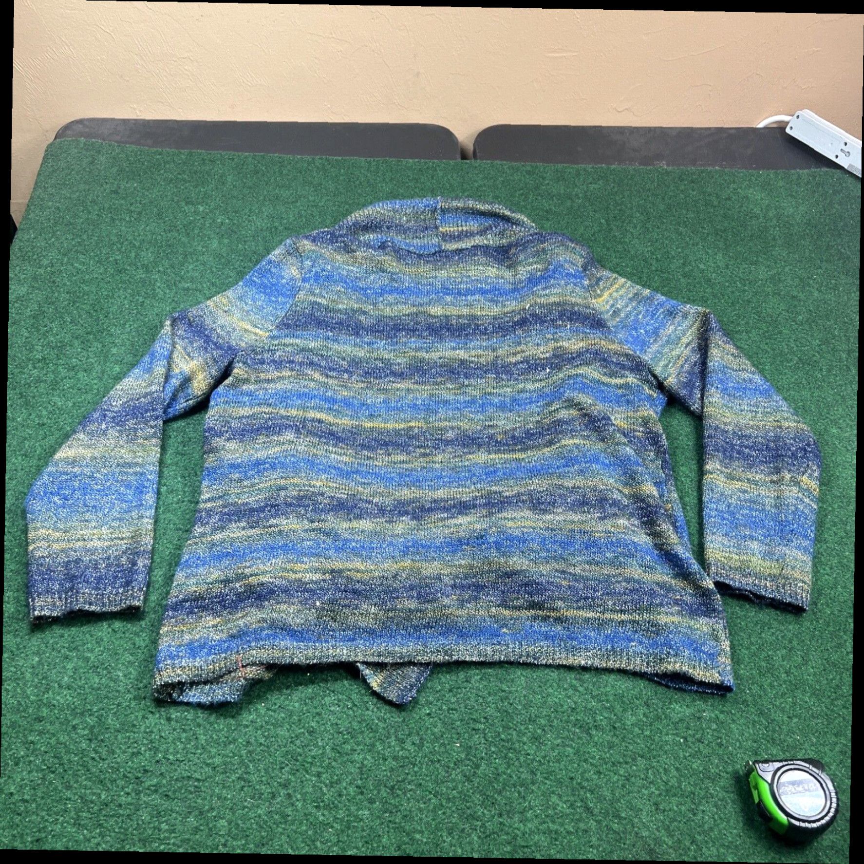 Vintage Ruby Rd Blue Green Striped Open Front Cardigan Sweater Womens Size 1X Size XL / US 12-14 / IT 48-50 - 8 Thumbnail