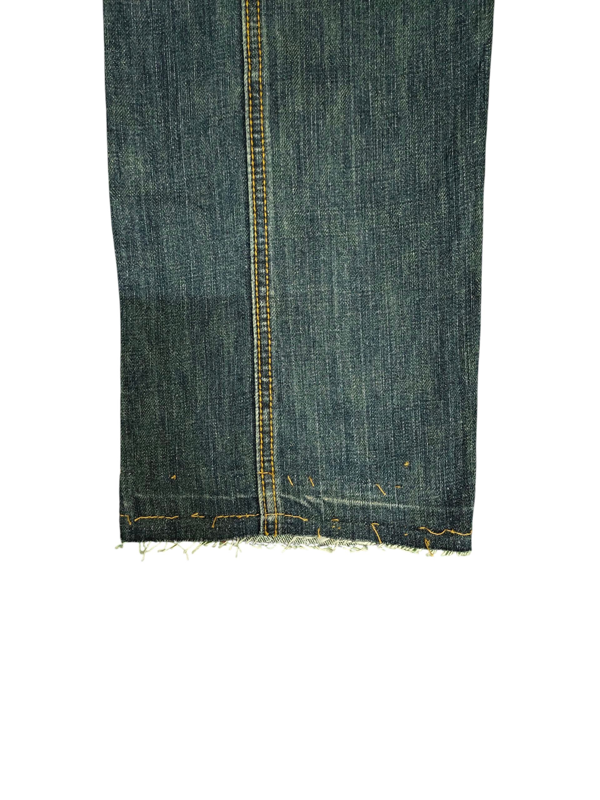 Tribal Streetwear 2000s Tribal Streetwear Embroidered Logo Pocket Denim Jeans Size US 33 - 6 Thumbnail