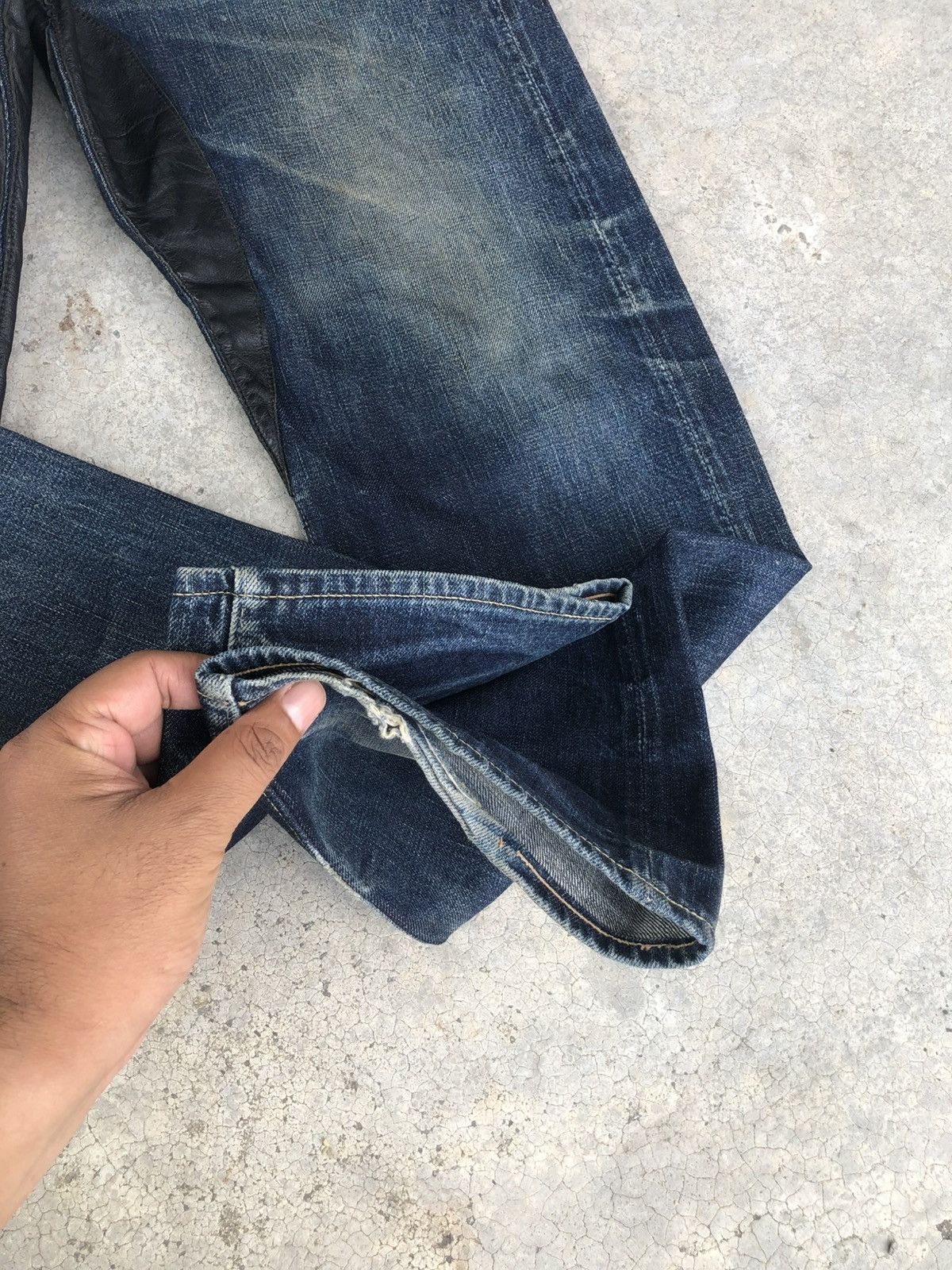 Full Count & Co. Full Count 1340k Selvedge Denim Leather Limited Distressed Size US 32 / EU 48 - 14 Thumbnail