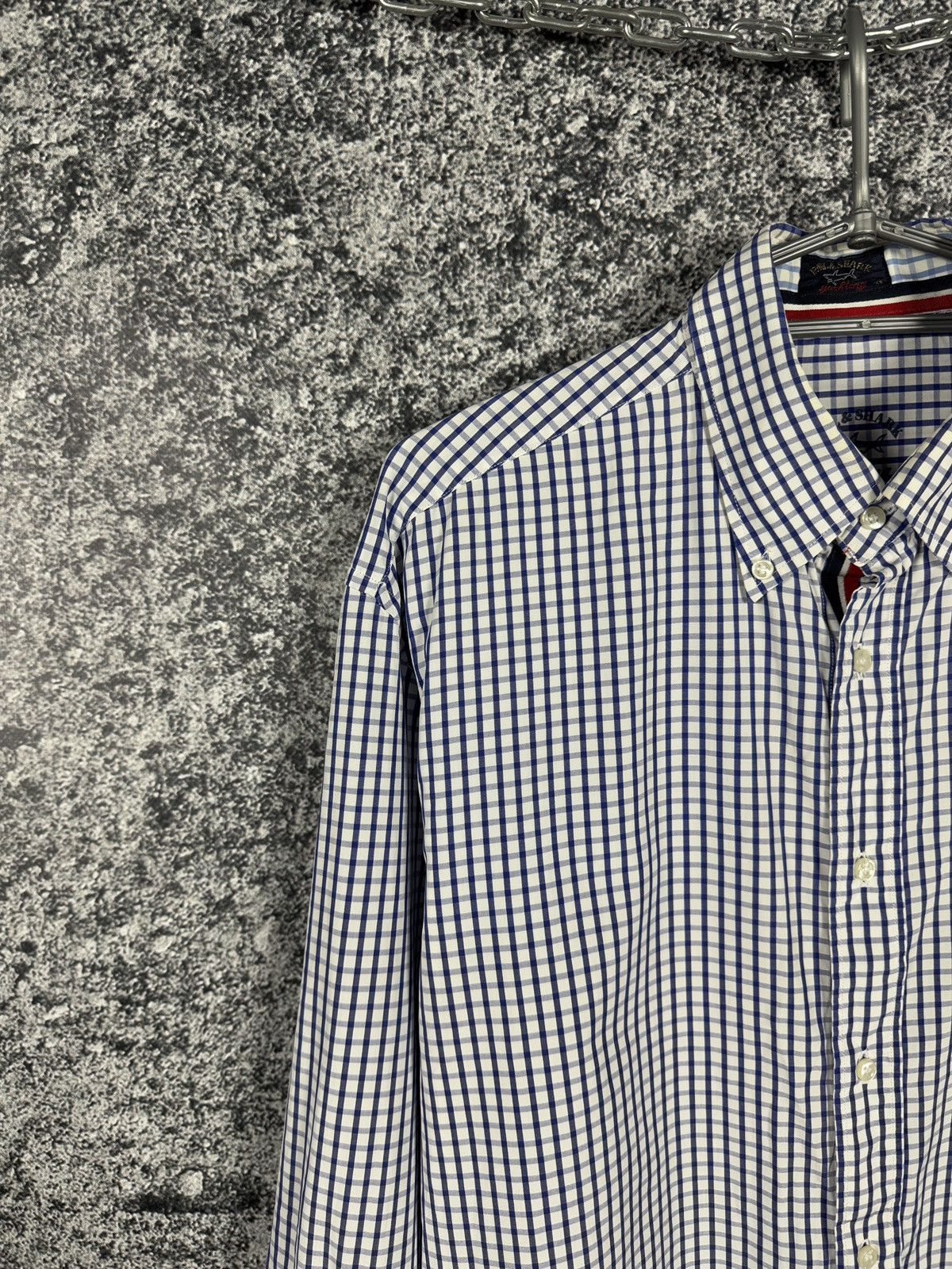 Paul & Shark Paul Shark Long Sleeve Plaid Shirt Button Up Luxury Size 43 Size US L / EU 52-54 / 3 - 3 Thumbnail