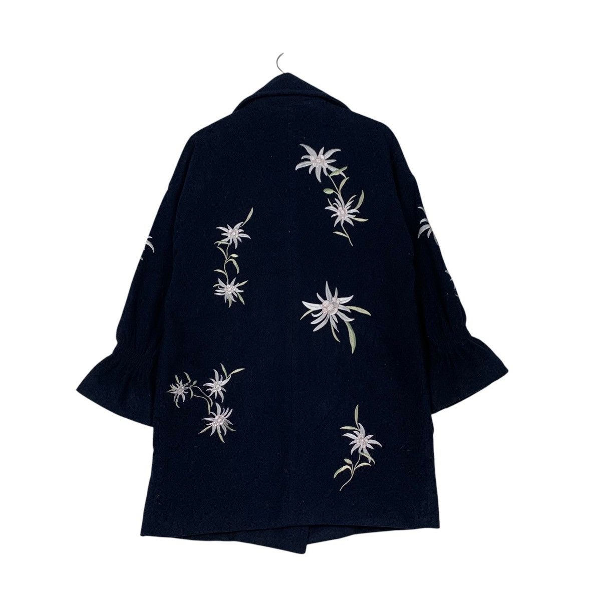 Japanese Brand CECIL McBEE Embroidery Flowers Double Breast Coat #2328-C104 Size M / US 6-8 / IT 42-44 - 7 Thumbnail