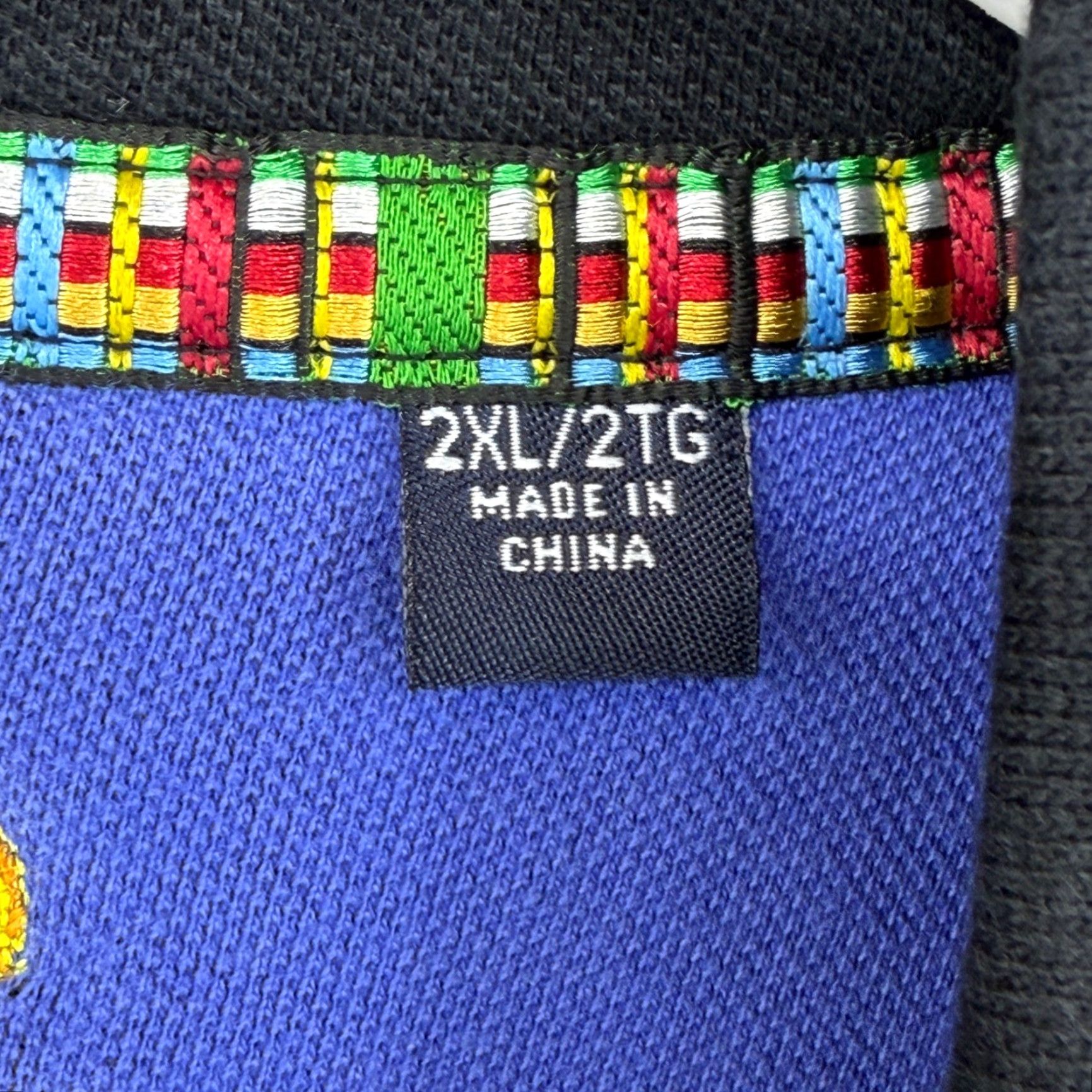 Robert Graham Robert Graham Mens Black Short Sleeve Polo Shirt Tonal Floral Embroidery 2XL Size US XXL / EU 58 / 5 - 3 Thumbnail