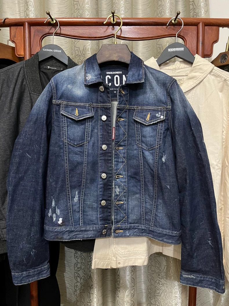 Dsquared2 Dsquared2 Dsquared2 Denim Jacket Icon Classic Series-2506 Size US M / EU 48-50 / 2 - 1 Thumbnail