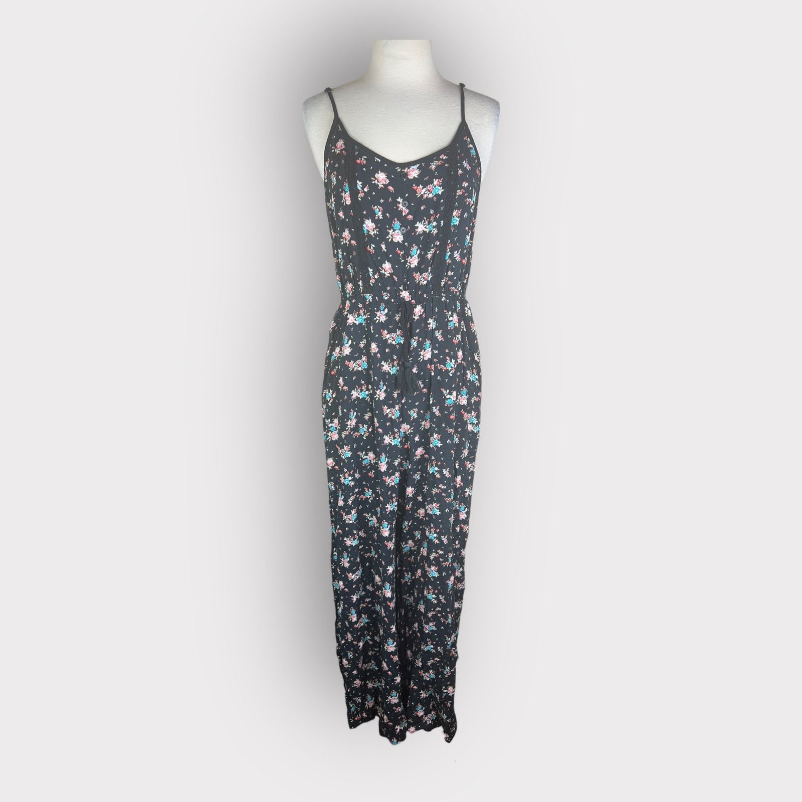 Vintage Xhilaration Floral Boho Jumpsuit Sleeveless | Medium Size 28" / US 6 / IT 42 - 1 Thumbnail