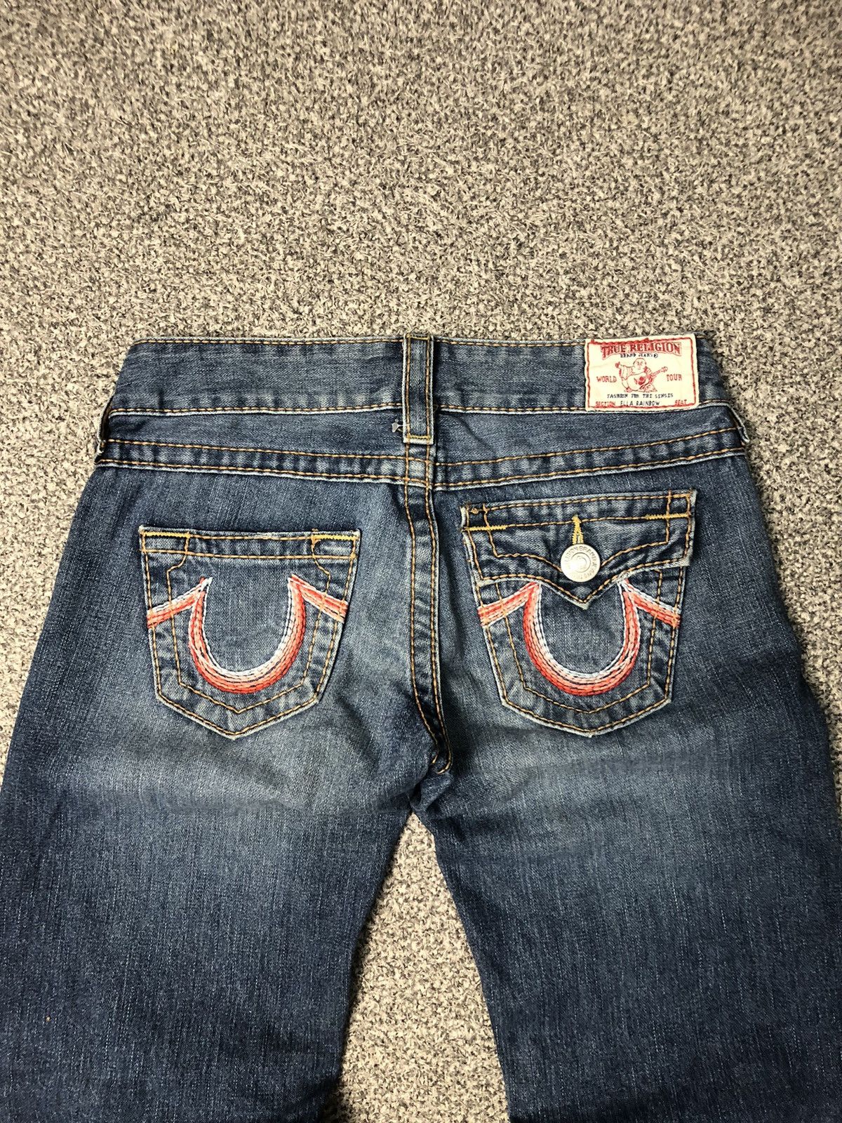Japanese Brand × True Religion × Vintage Vintage Faded Blue True Religion Ella Rainbow Flare Jeans Size 30" / US 8 / IT 44 - 2 Thumbnail