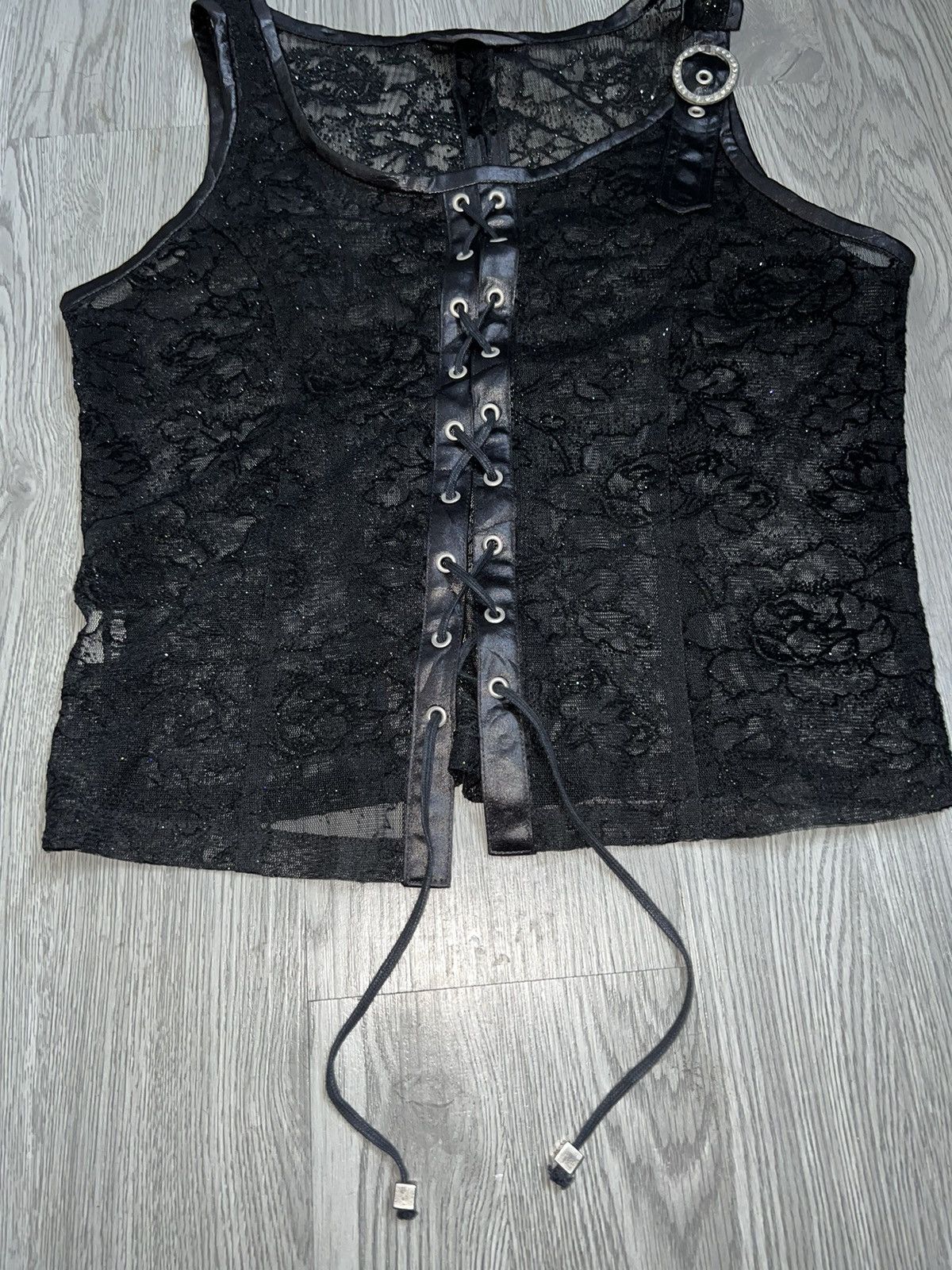 Seditionaries Y2k vintage lace mesh top 🥀🖤 Size M / US 6-8 / IT 42-44 - 7 Thumbnail