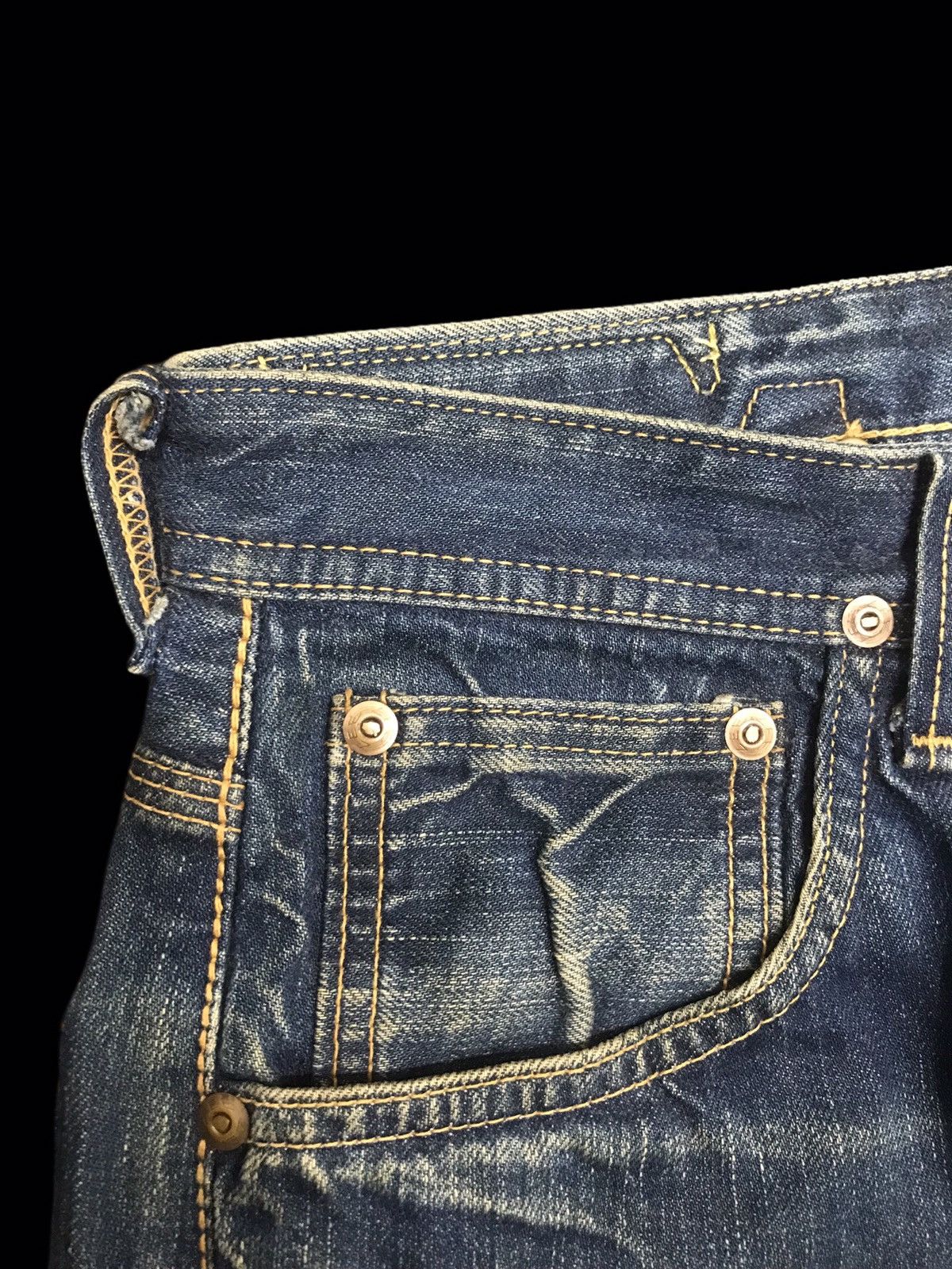 Lee 💥90s Style💥Lee COWBOY Selvedge Cinch Back Faded Denim F127 Size US 29 - 15 Thumbnail