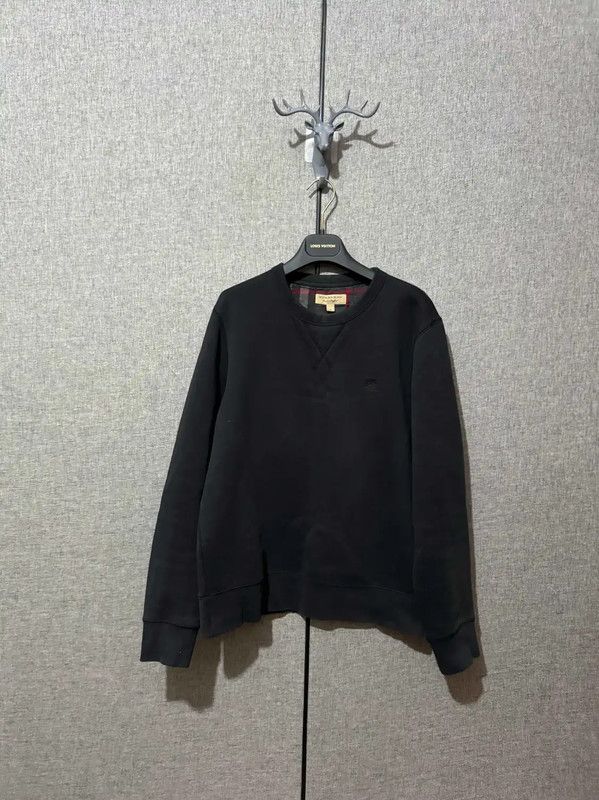 Burberry Burberry Black Cotton Logo Sweatshirt for Men Size US M / EU 48-50 / 2 - 1 Thumbnail