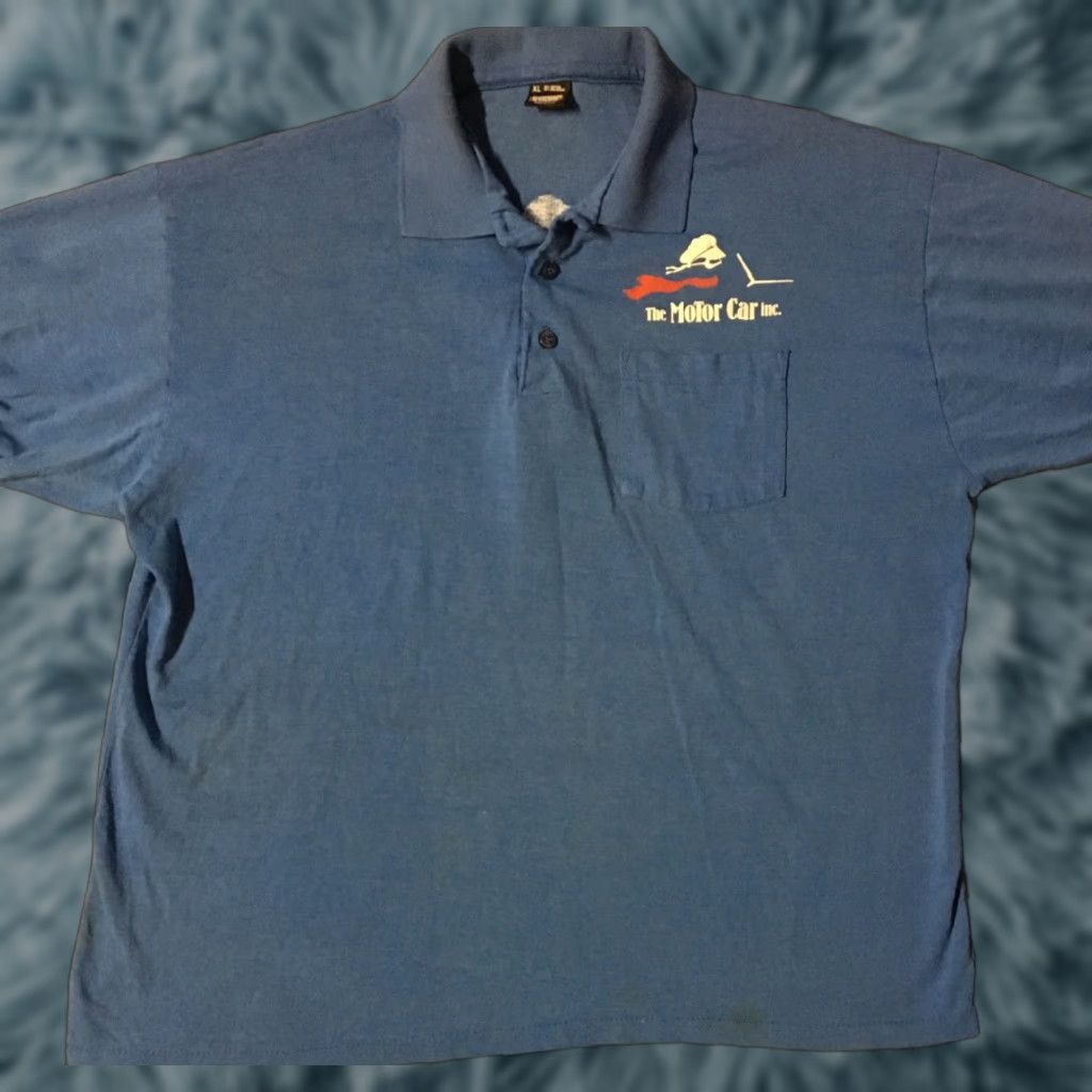 Vintage VINTAGE 80s Motor Car Inc Faded Mechanic Polo Shirt L XL USA Driving Grunge 90s Shirt Mens Blue USA Cars Retro Rockabilly Automotive Surf Skate Jazz Size US L / EU 52-54 / 3 - 1 Thumbnail