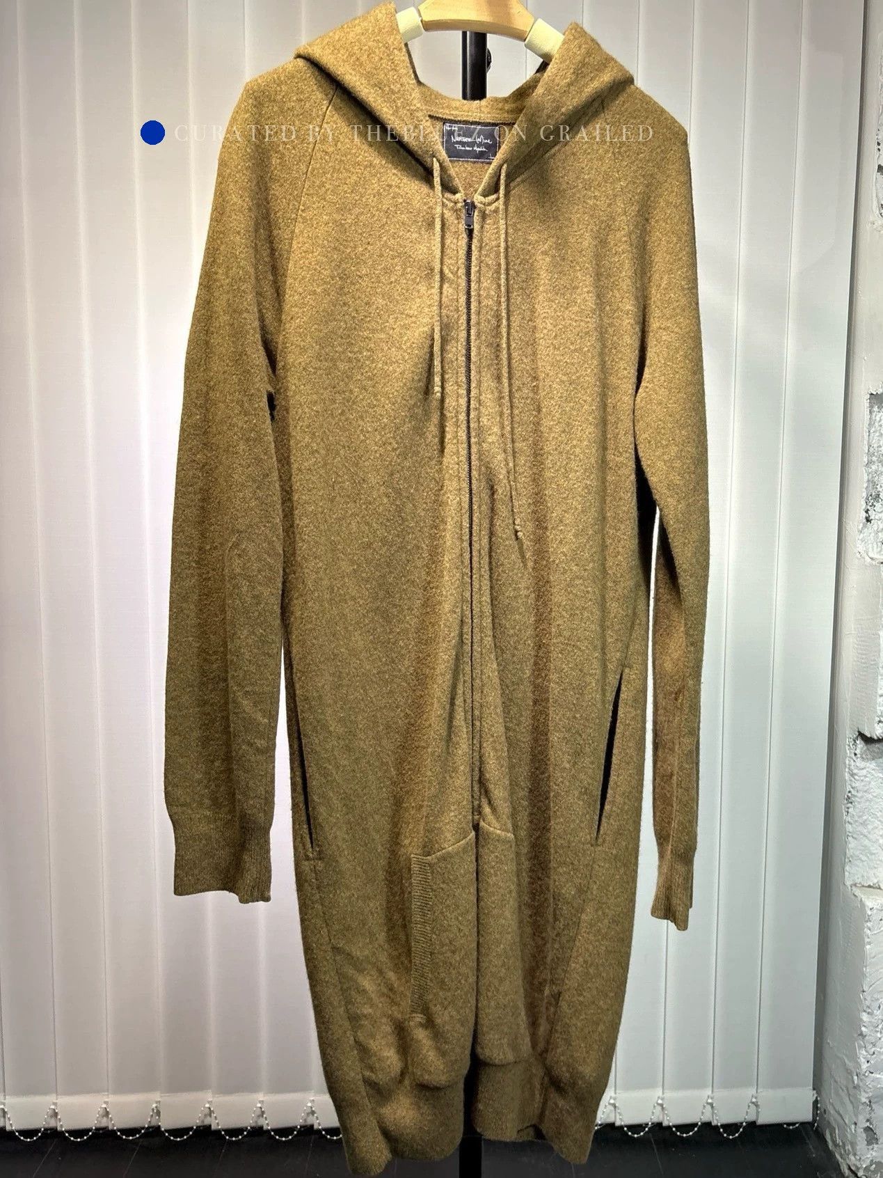 Number (N)ine Beige Hooded Wool Sweater Size US L / EU 52-54 / 3 - 1 Thumbnail