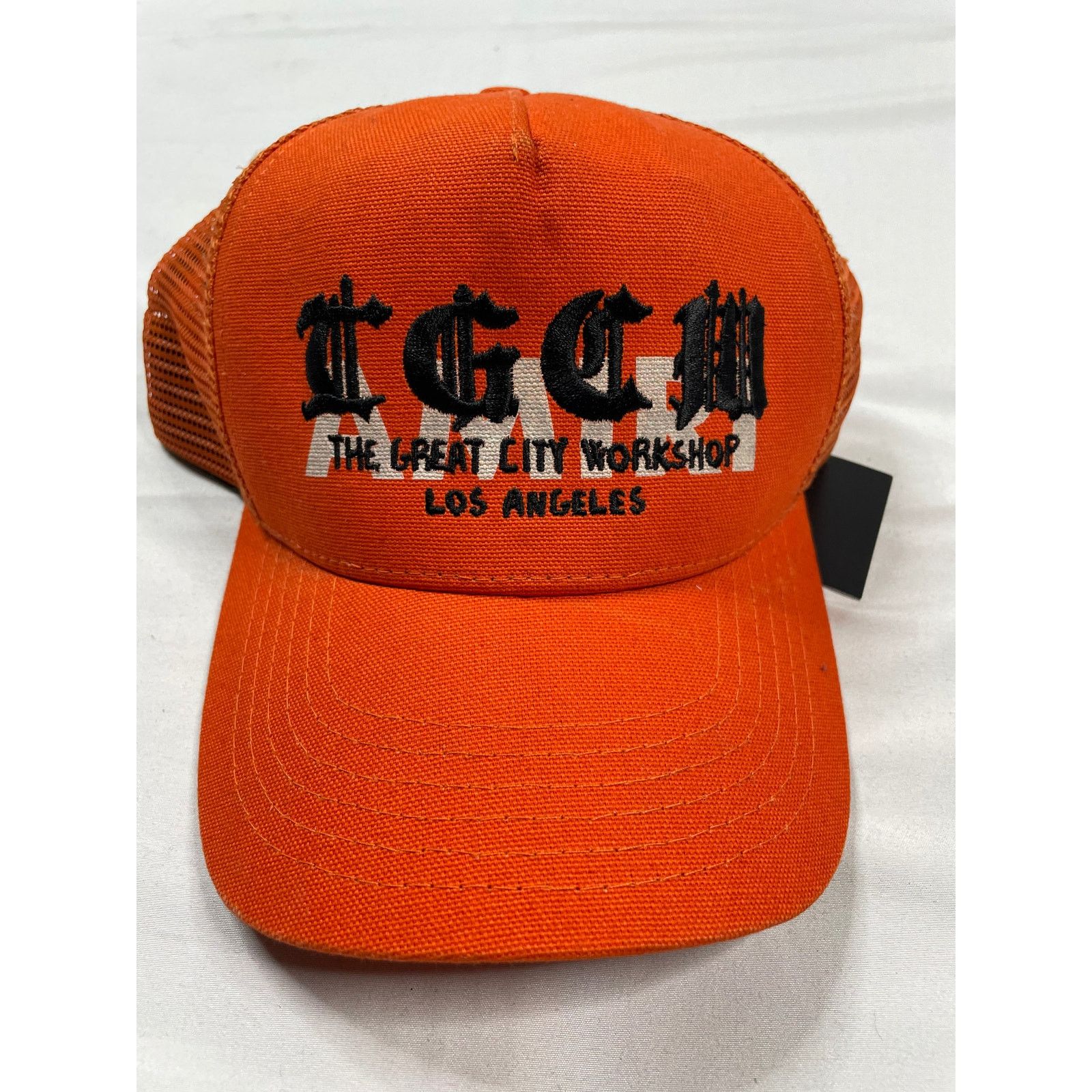 image of Amiri Cap Orange Black Tgif Os, Men's