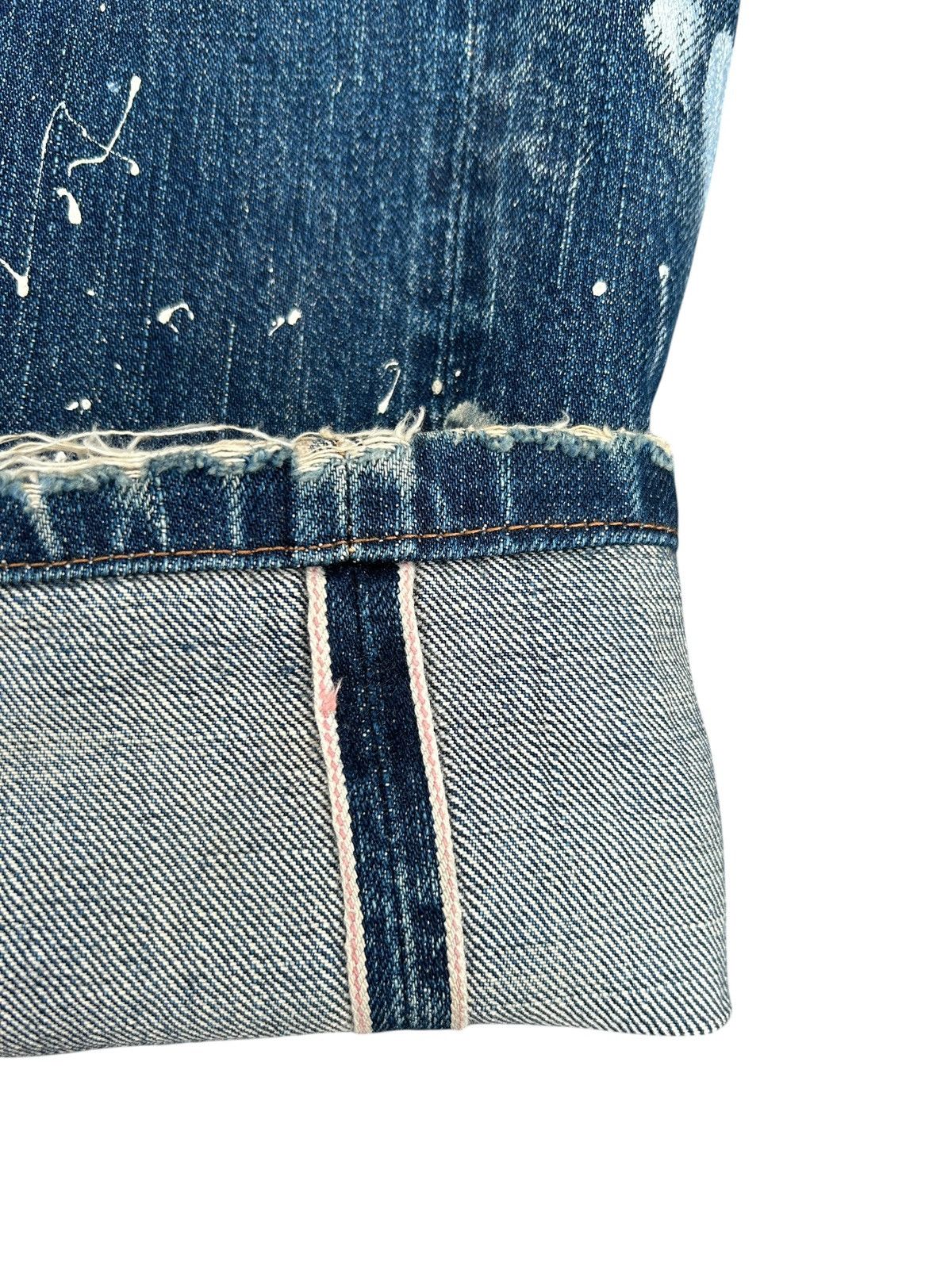 Kapital Vintage Full Count Selvedge Thrashed Denim Jeans Size US 31 - 3 Thumbnail