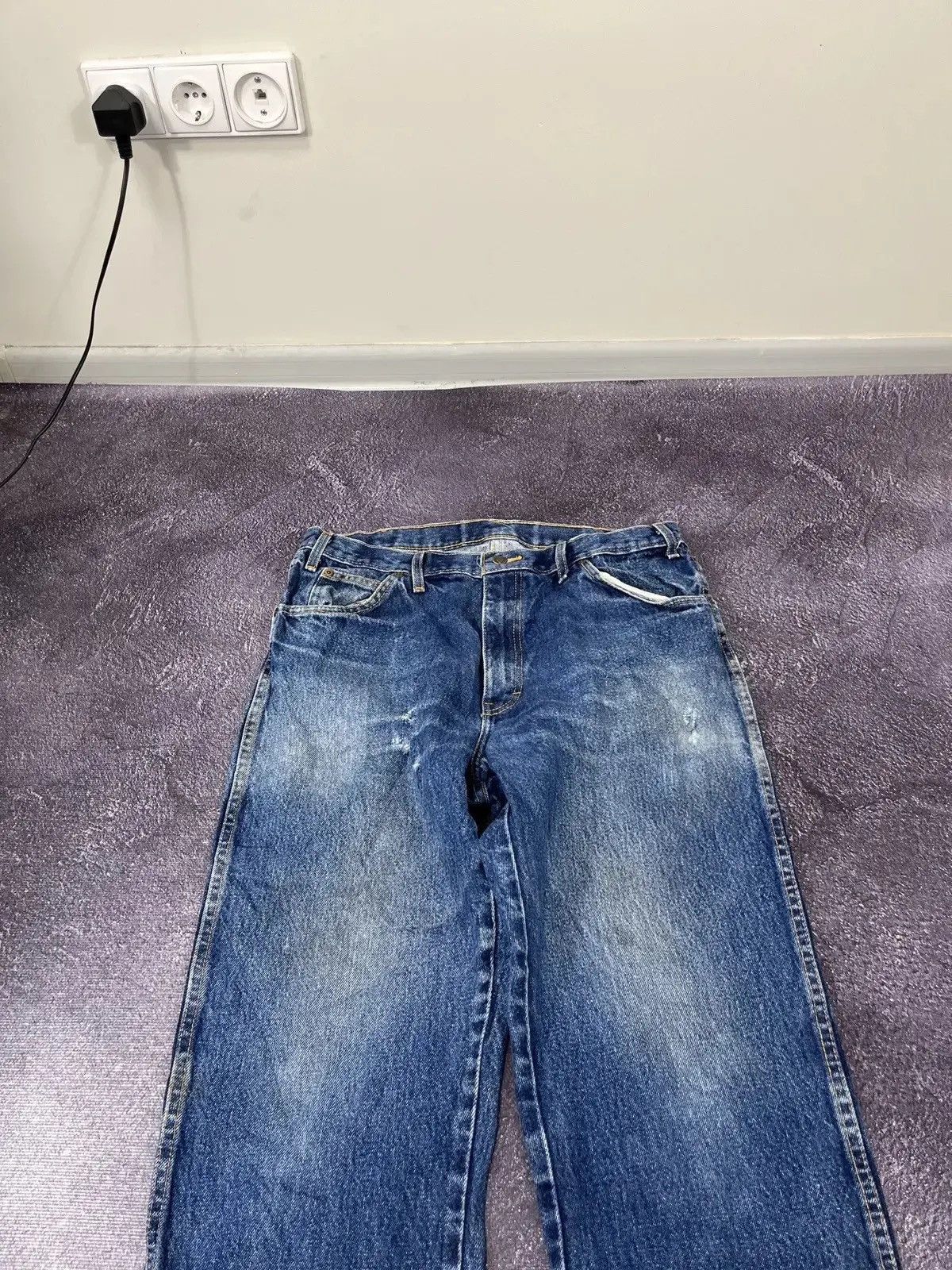 Dickies × Vintage Vintage Dickies Work Faded Blue Denim Hype Baggy Jeans Size US 36 / EU 52 - 6 Thumbnail