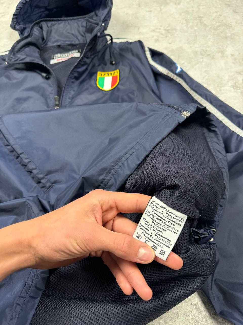 Kappa 2002 Italy World Cup Kappa Sideline Training Navy Jacket Size US M / EU 48-50 / 2 - 18 Thumbnail