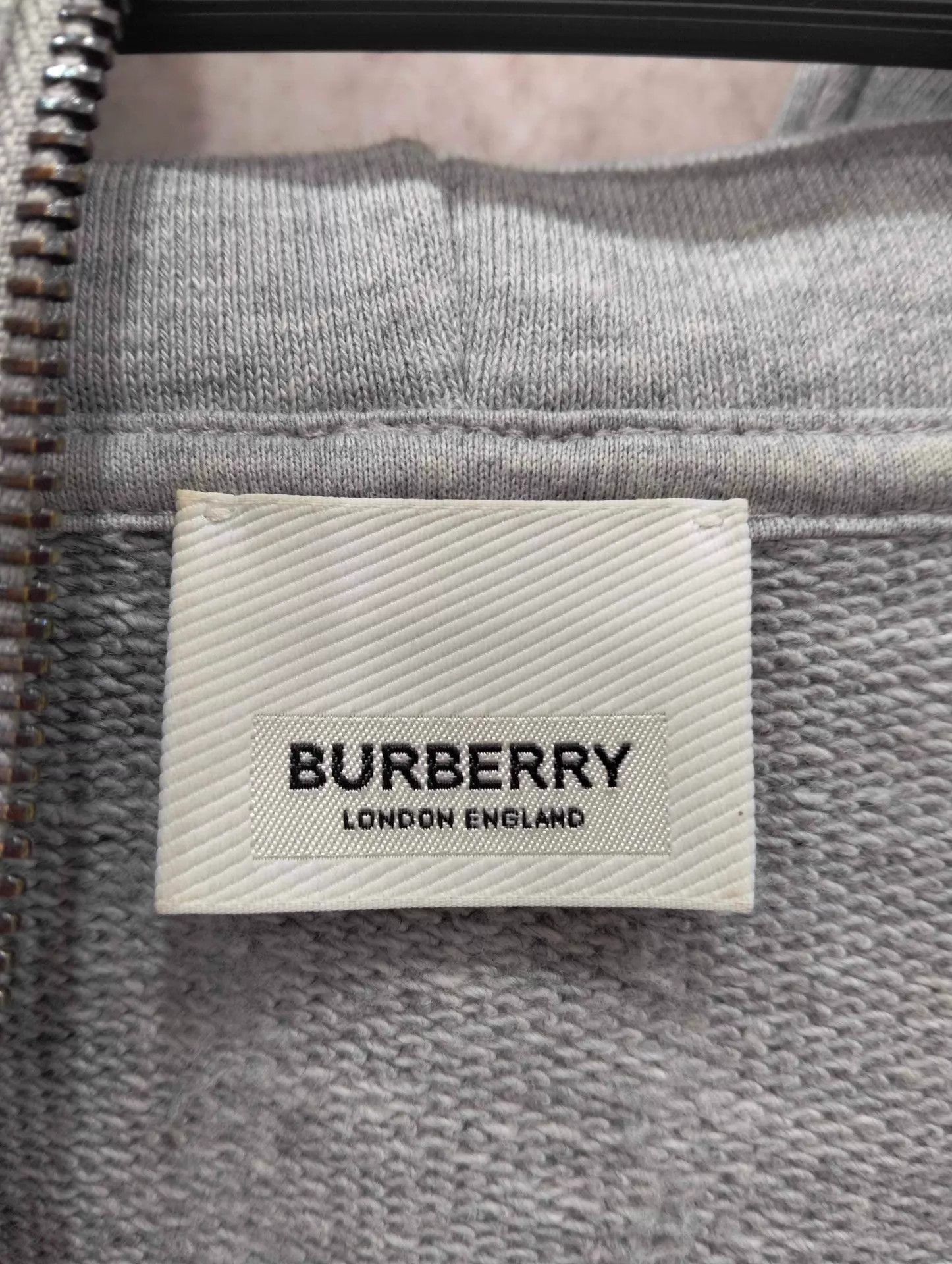 Burberry Burberry Gray Half-Zip Pocket Logo Hoodie S Size US S / EU 44-46 / 1 - 4 Thumbnail