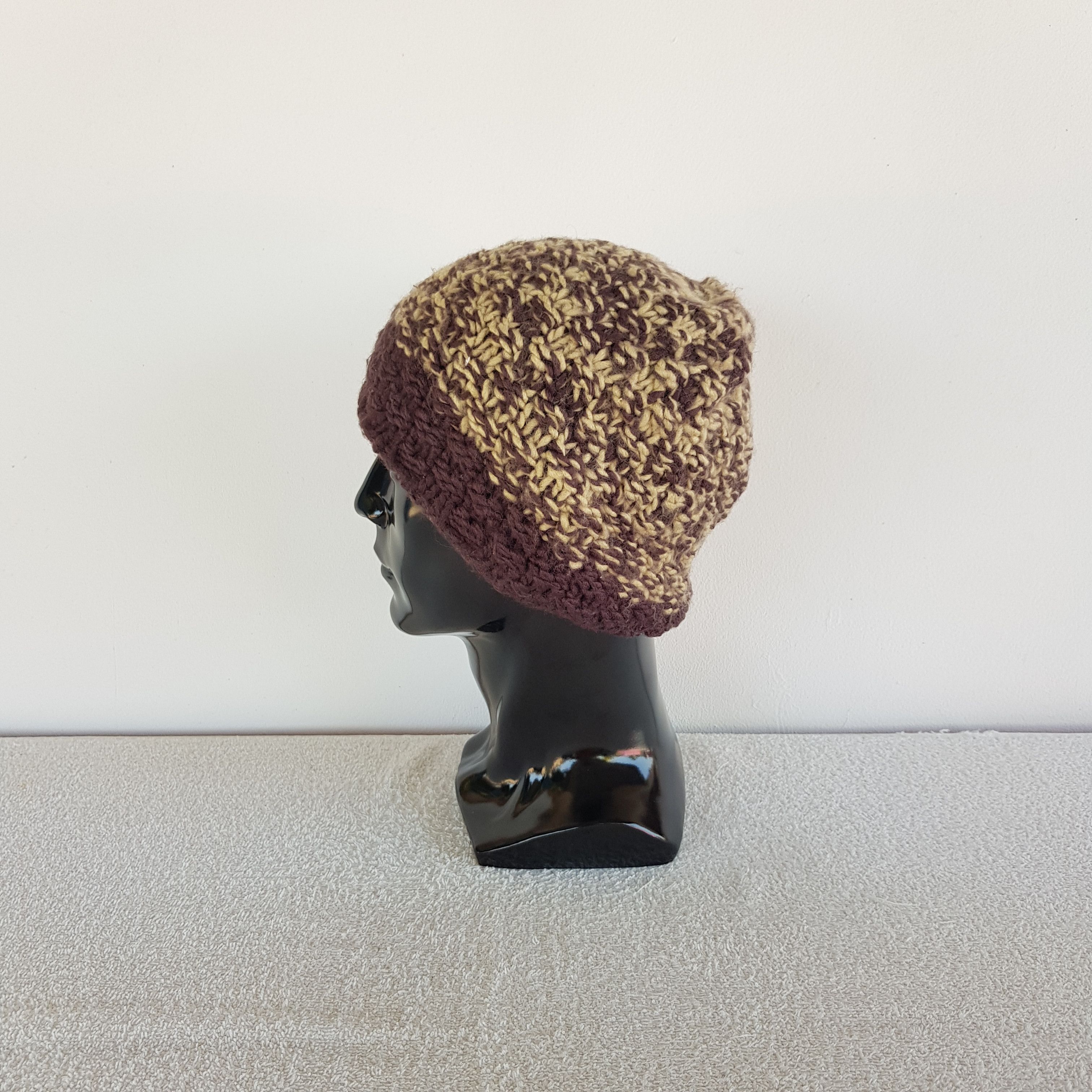 Japanese Brand Vintage Japan Crochet Slouchy Beanie 90s Knit Snow Caps Hats Size ONE SIZE - 4 Thumbnail