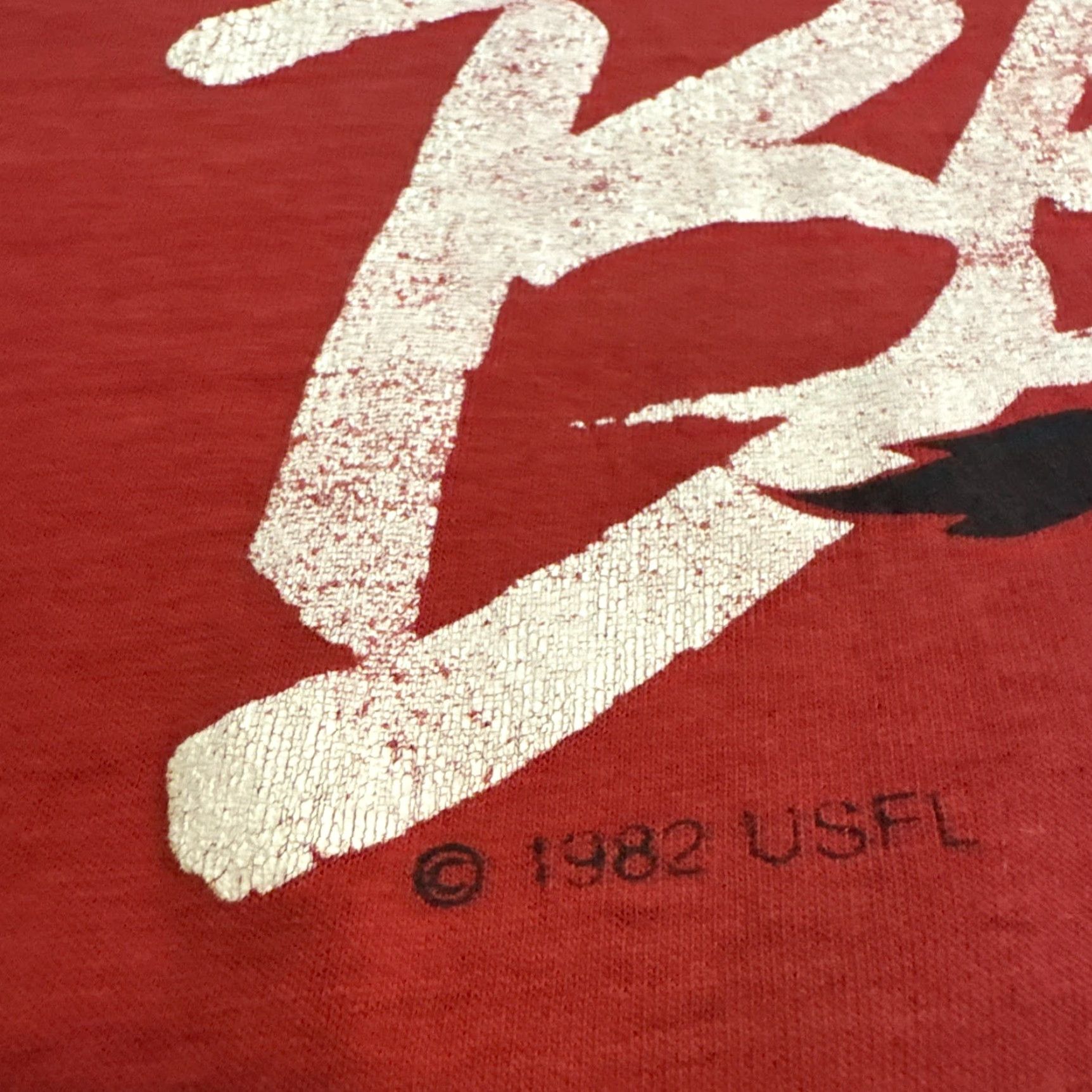 Vintage VINTAGE Tampa Bay Bandits USFL Football Florida Red T-Shirt Large Size US L / EU 52-54 / 3 - 4 Thumbnail