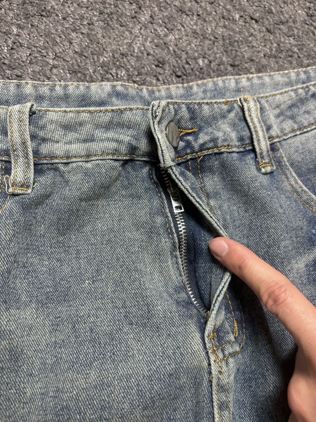 Jean Vintage wide leg rare parachute balloon baggy blue jeans Size US 34 / EU 50 - 11 Thumbnail